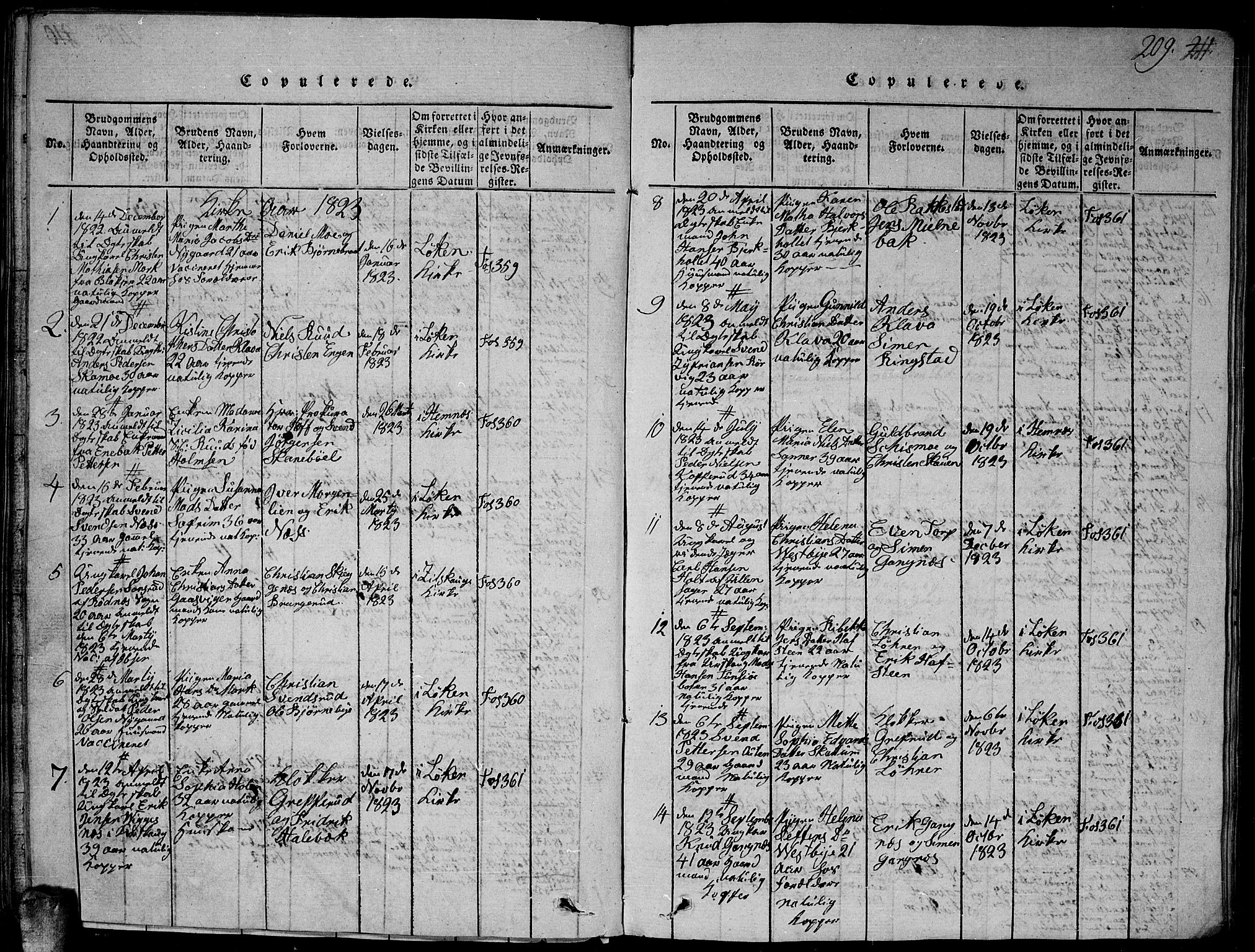 Høland prestekontor Kirkebøker, SAO/A-10346a/G/Ga/L0001: Parish register (copy) no. I 1, 1814-1827, p. 209