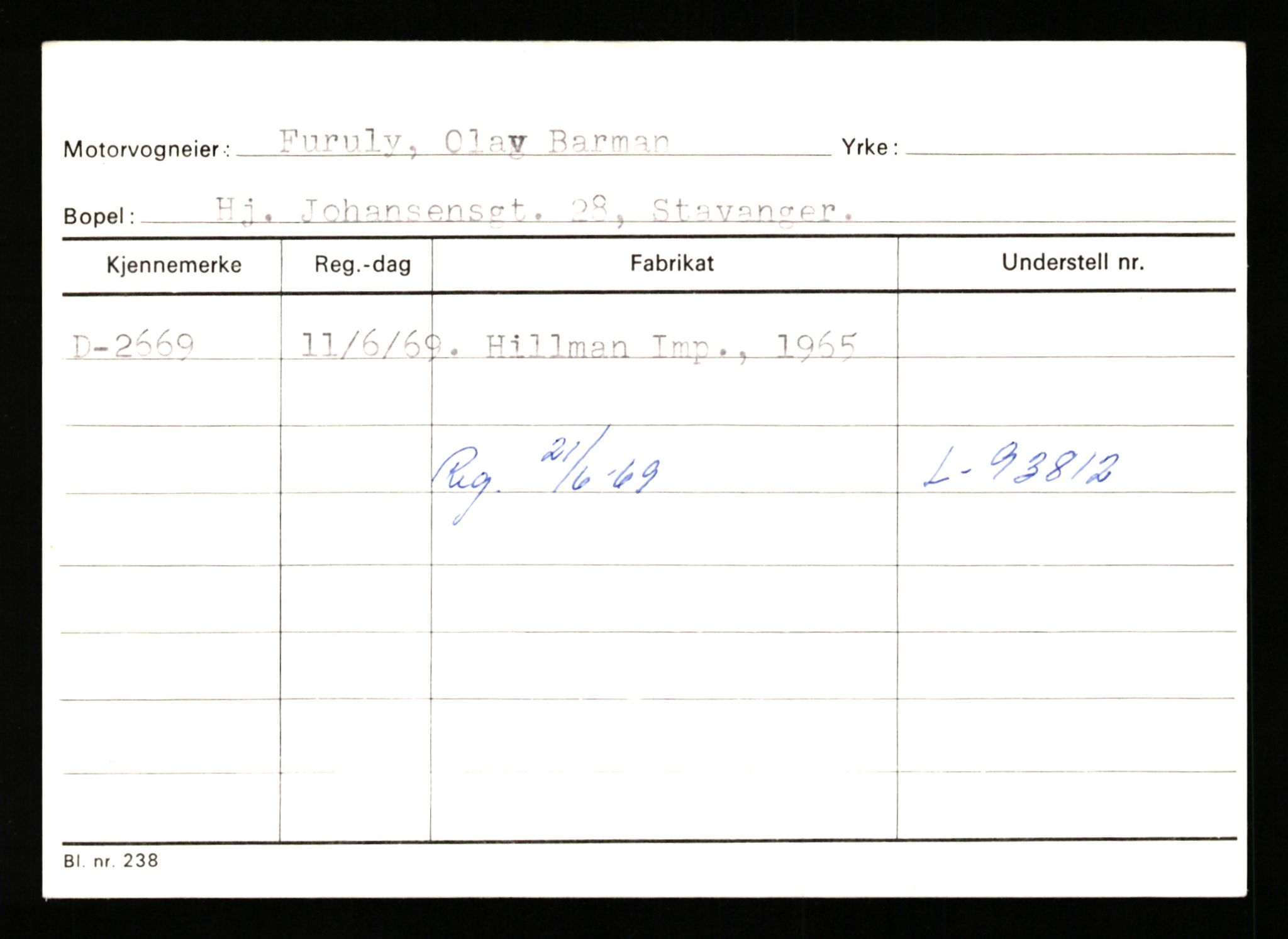 Stavanger trafikkstasjon, AV/SAST-A-101942/0/G/L0001: Registreringsnummer: 0 - 5782, 1930-1971, p. 1821