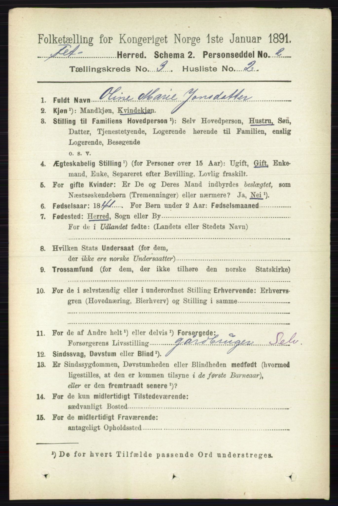 RA, 1891 census for 0227 Fet, 1891, p. 859