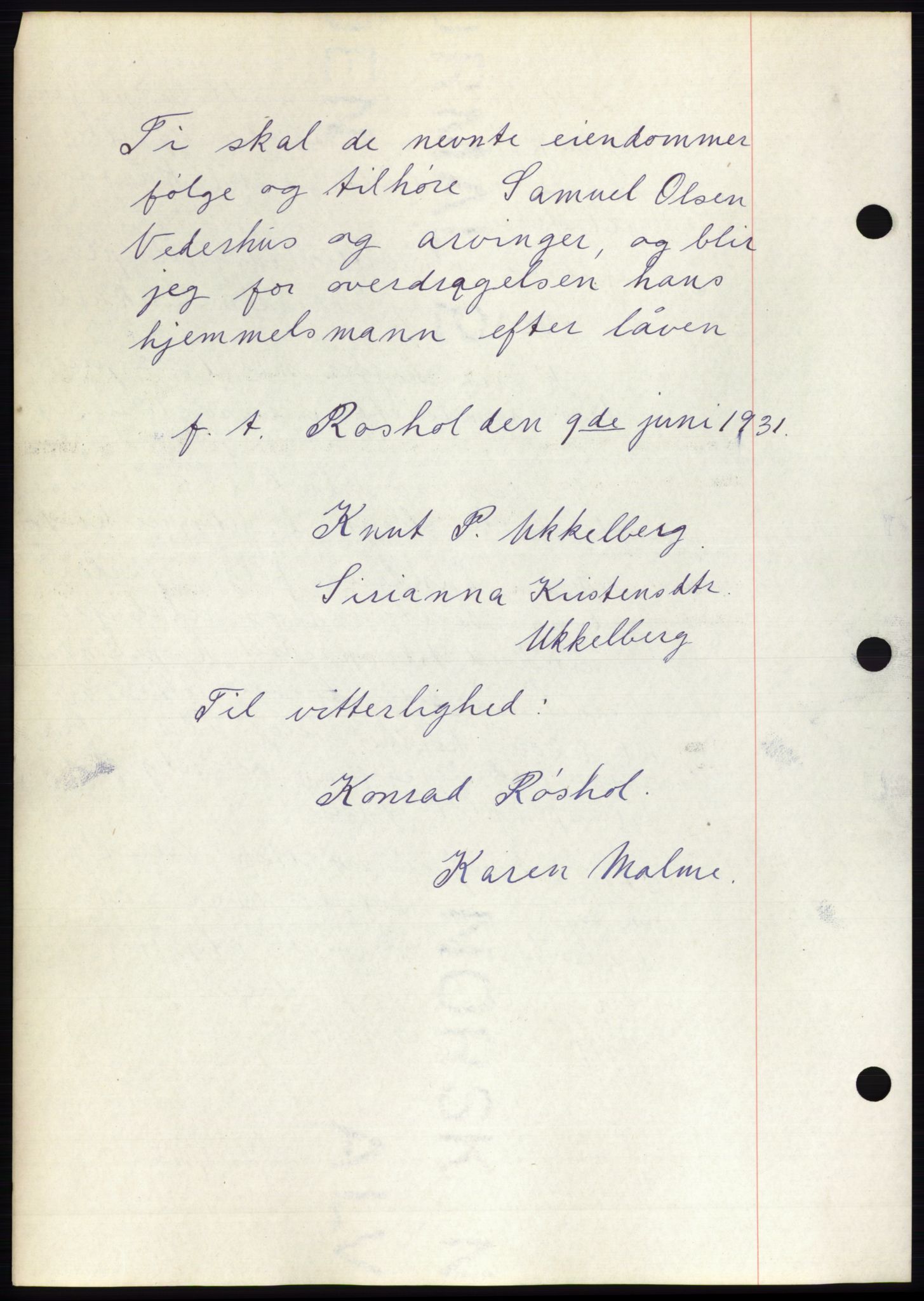 Romsdal sorenskriveri, AV/SAT-A-4149/1/2/2C/L0060: Mortgage book no. 54, 1931-1932, Deed date: 01.10.1931