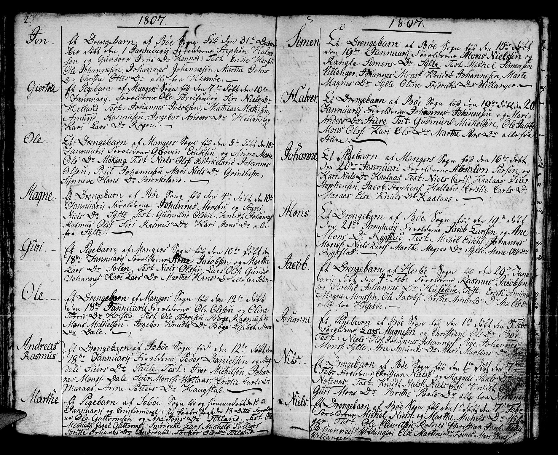 Manger sokneprestembete, SAB/A-76801/H/Haa: Parish register (official) no. A 2, 1792-1815, p. 98