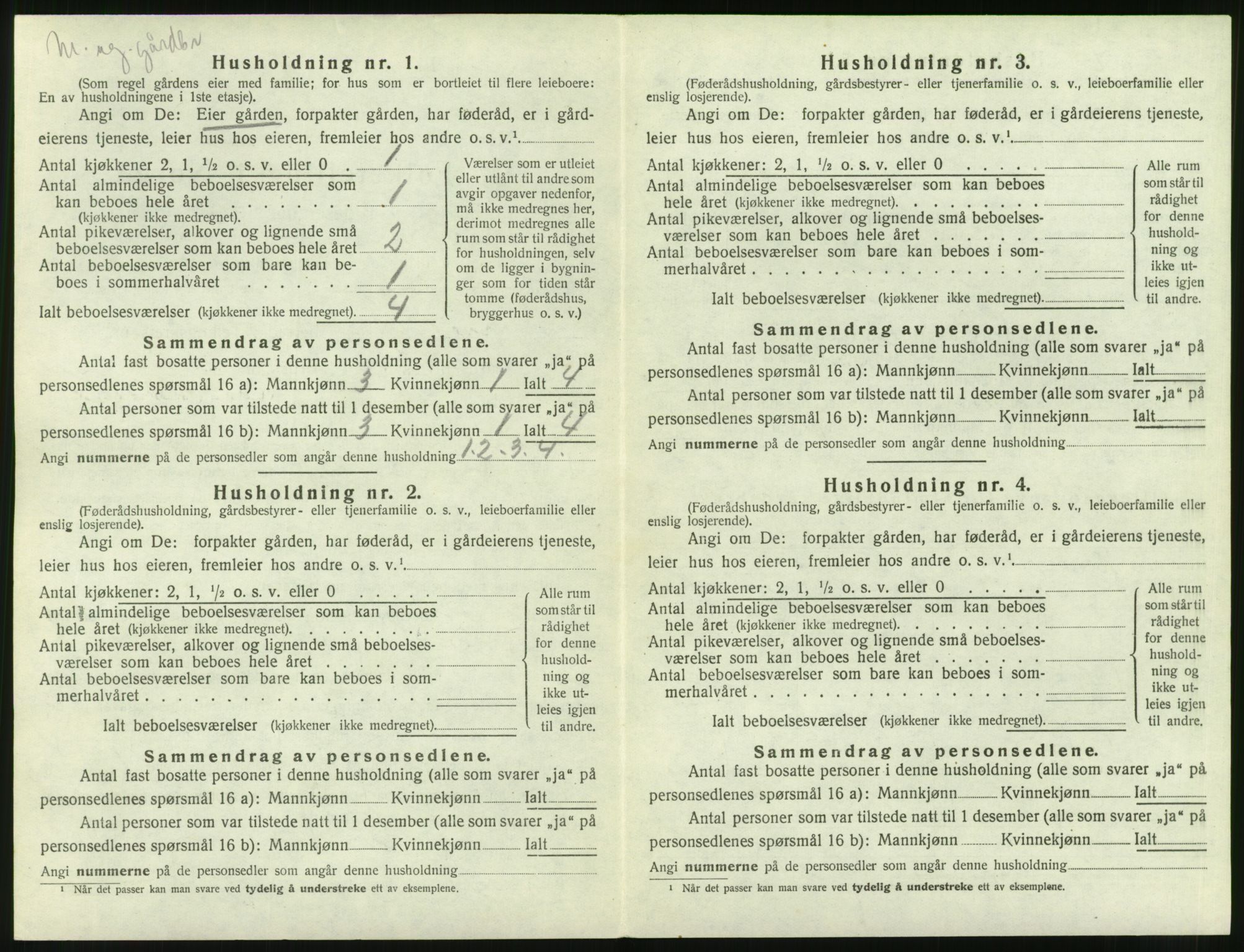 SAT, 1920 census for Hen, 1920, p. 457