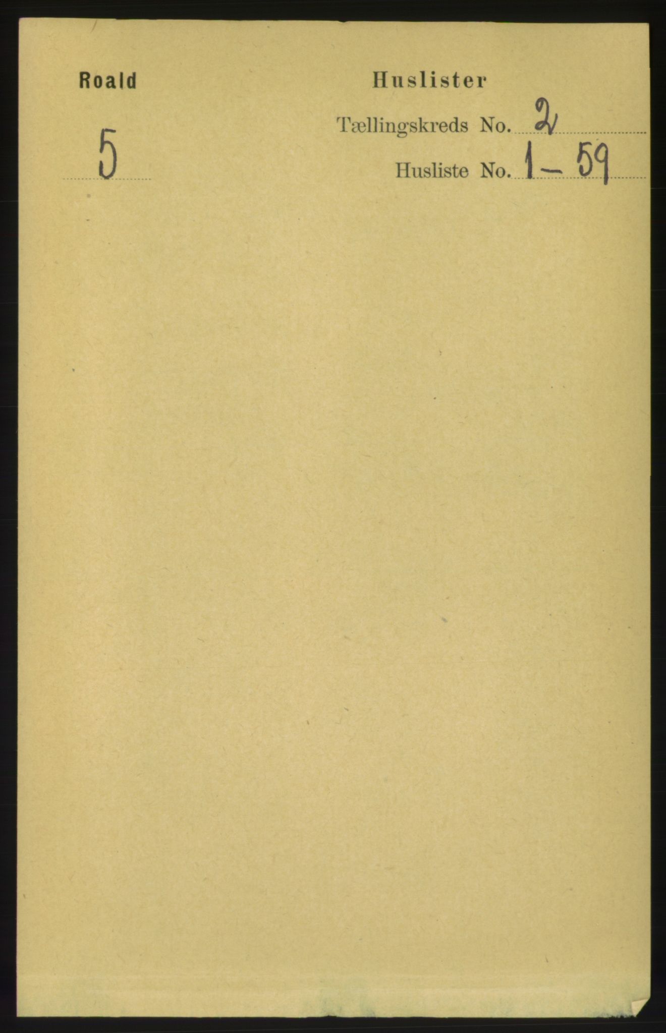 RA, 1891 census for 1533 Roald, 1891, p. 568