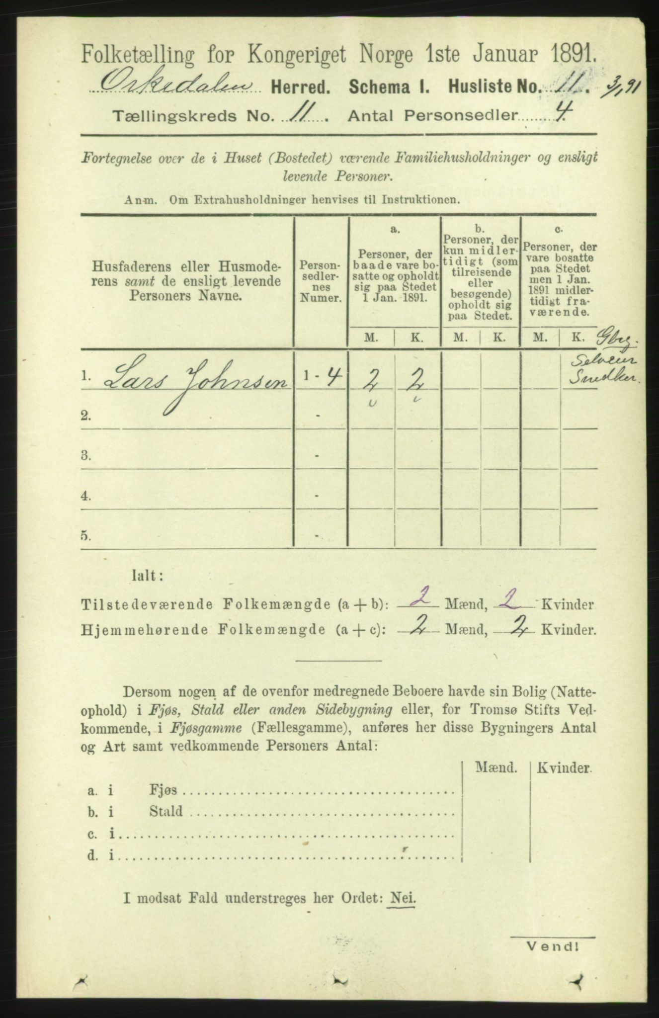 RA, 1891 census for 1638 Orkdal, 1891, p. 5090