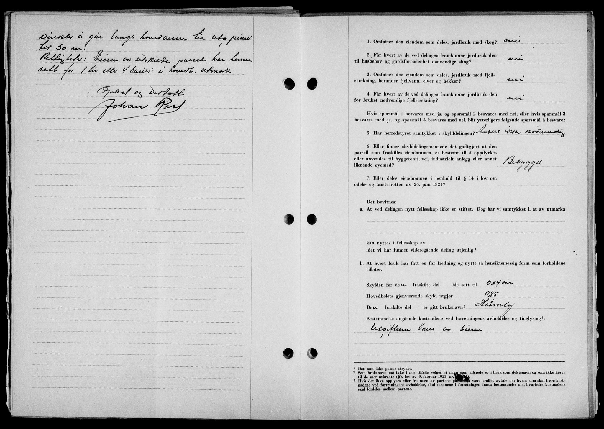 Lofoten sorenskriveri, SAT/A-0017/1/2/2C/L0019a: Mortgage book no. 19a, 1948-1948, Diary no: : 2462/1948