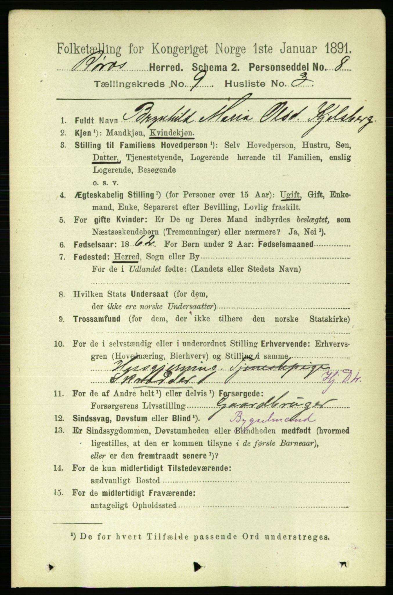 RA, 1891 census for 1640 Røros, 1891, p. 1834