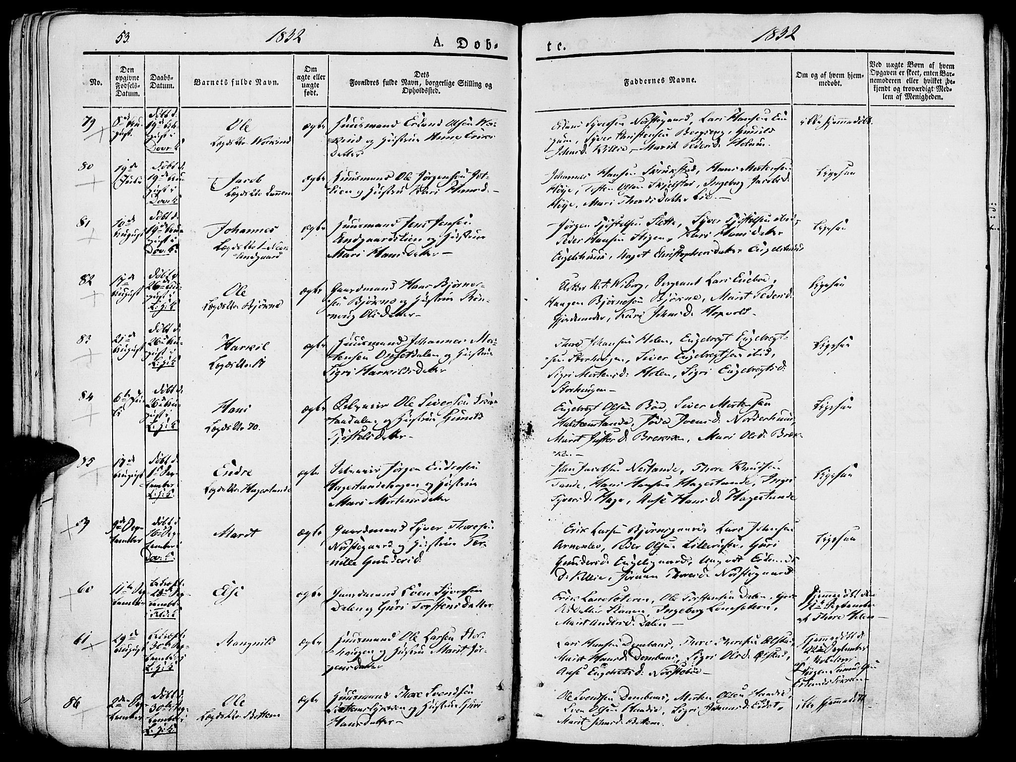 Lesja prestekontor, AV/SAH-PREST-068/H/Ha/Haa/L0005: Parish register (official) no. 5, 1830-1842, p. 53