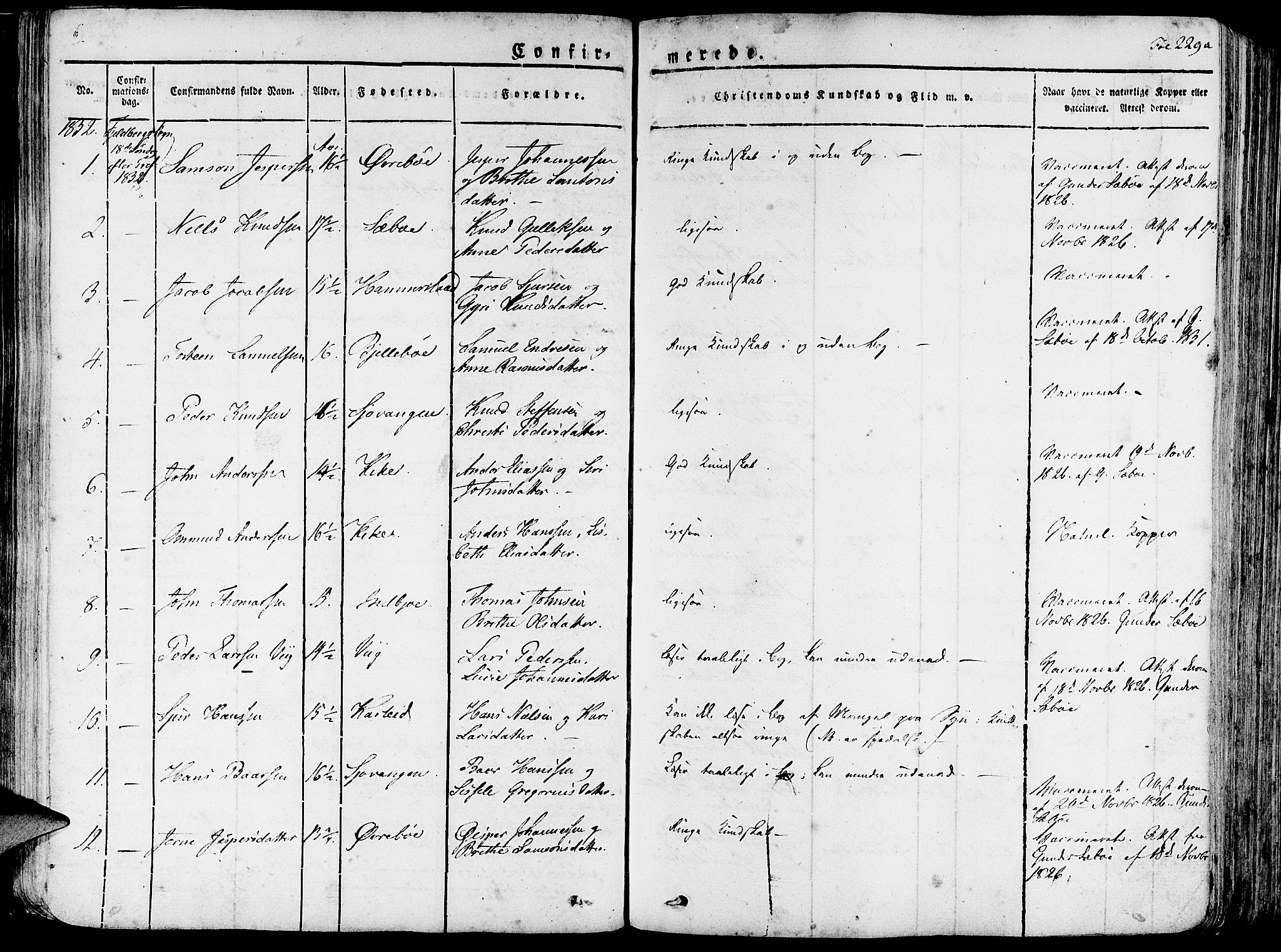 Fjelberg sokneprestembete, SAB/A-75201/H/Haa: Parish register (official) no. A 5, 1822-1834, p. 229
