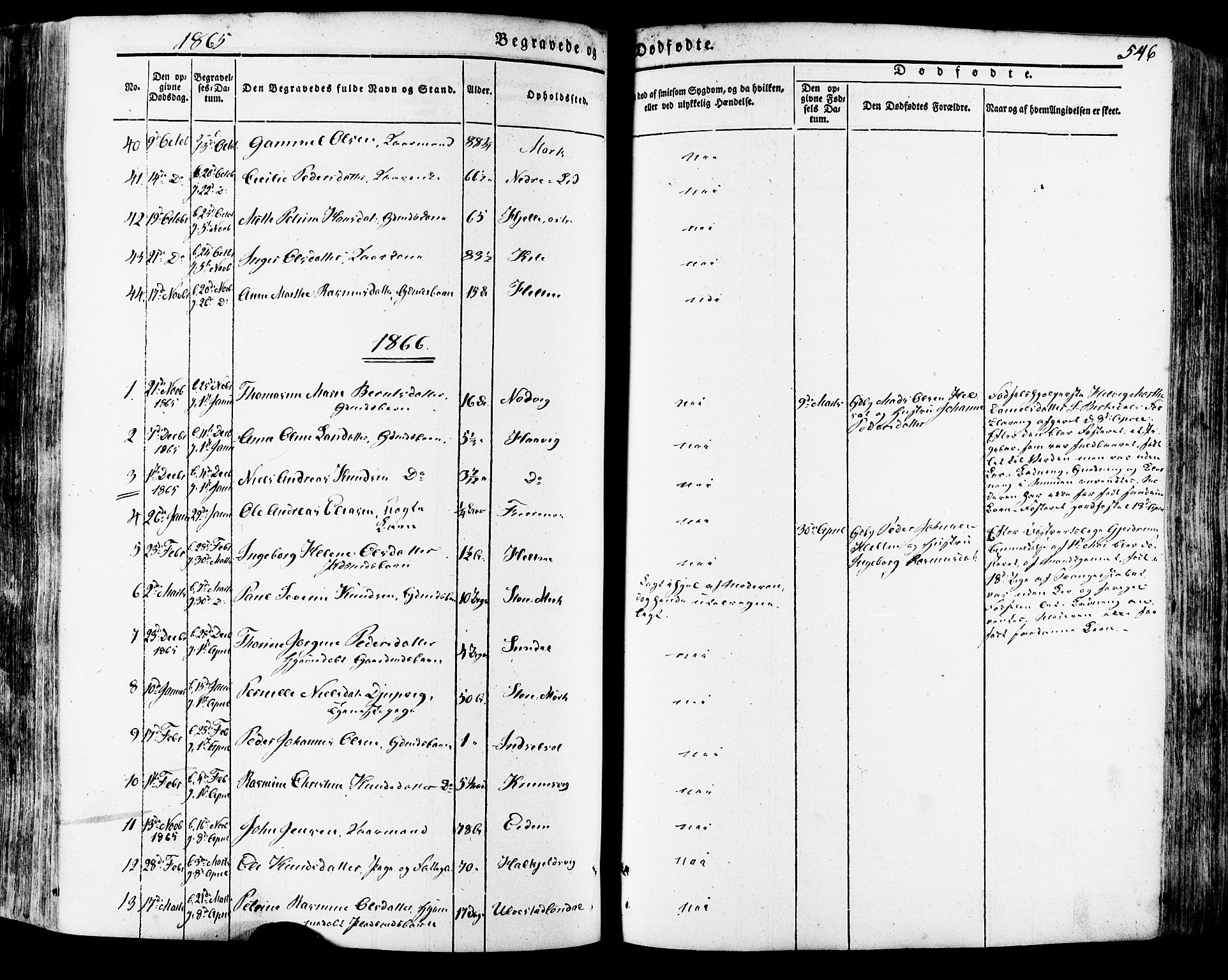 Ministerialprotokoller, klokkerbøker og fødselsregistre - Møre og Romsdal, SAT/A-1454/511/L0140: Parish register (official) no. 511A07, 1851-1878, p. 546