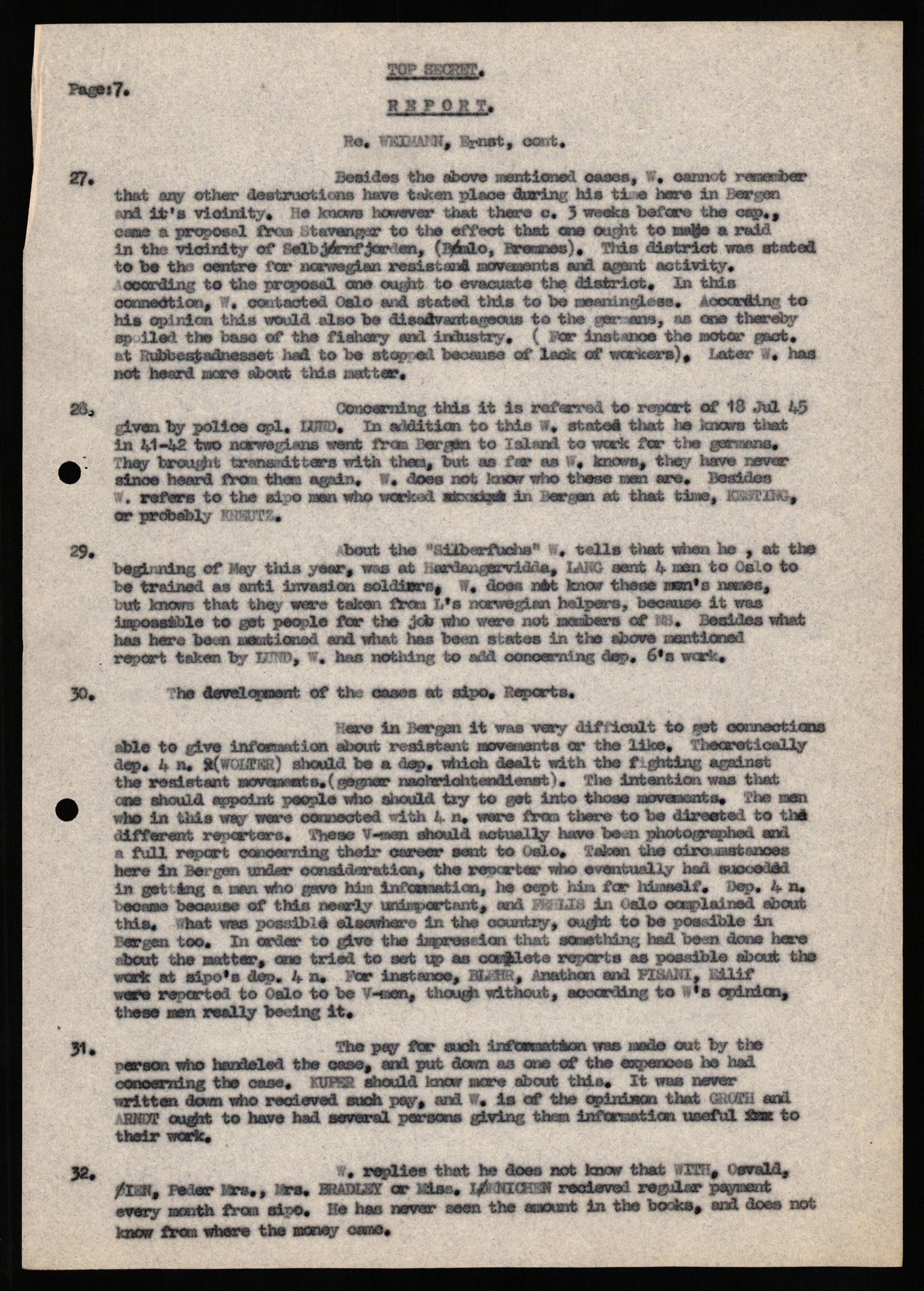 Forsvaret, Forsvarets overkommando II, RA/RAFA-3915/D/Db/L0035: CI Questionaires. Tyske okkupasjonsstyrker i Norge. Tyskere., 1945-1946, p. 172