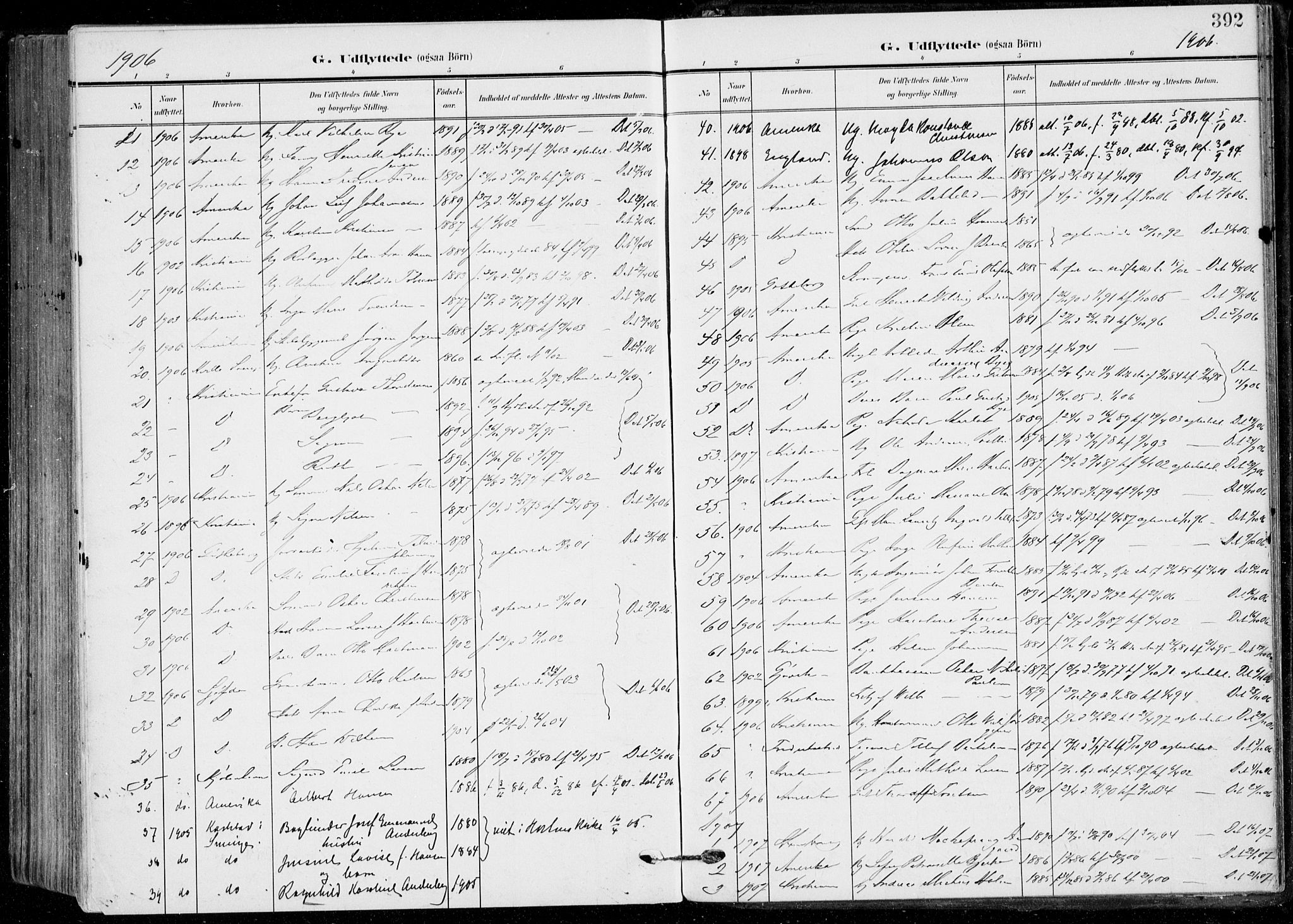 Horten kirkebøker, AV/SAKO-A-348/F/Fa/L0006: Parish register (official) no. 6, 1905-1912, p. 392