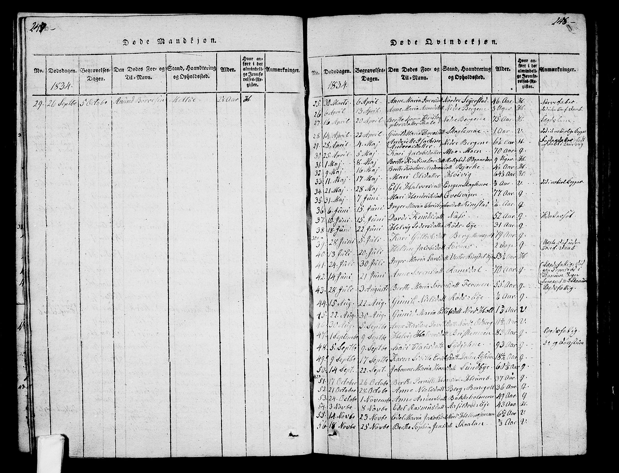 Hedrum kirkebøker, AV/SAKO-A-344/G/Ga/L0003: Parish register (copy) no. I 3, 1817-1835, p. 247-248