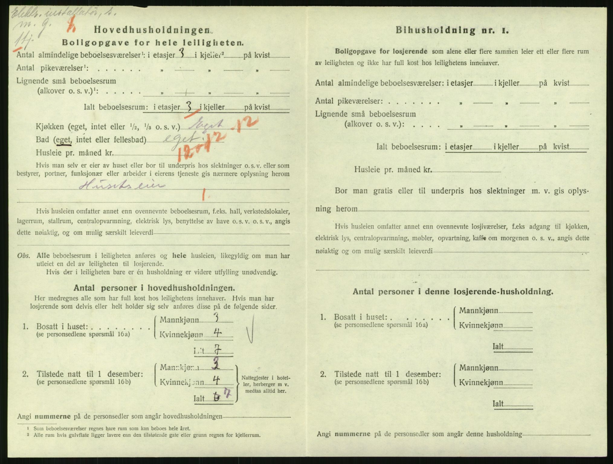 SAH, 1920 census for Lillehammer, 1920, p. 1857