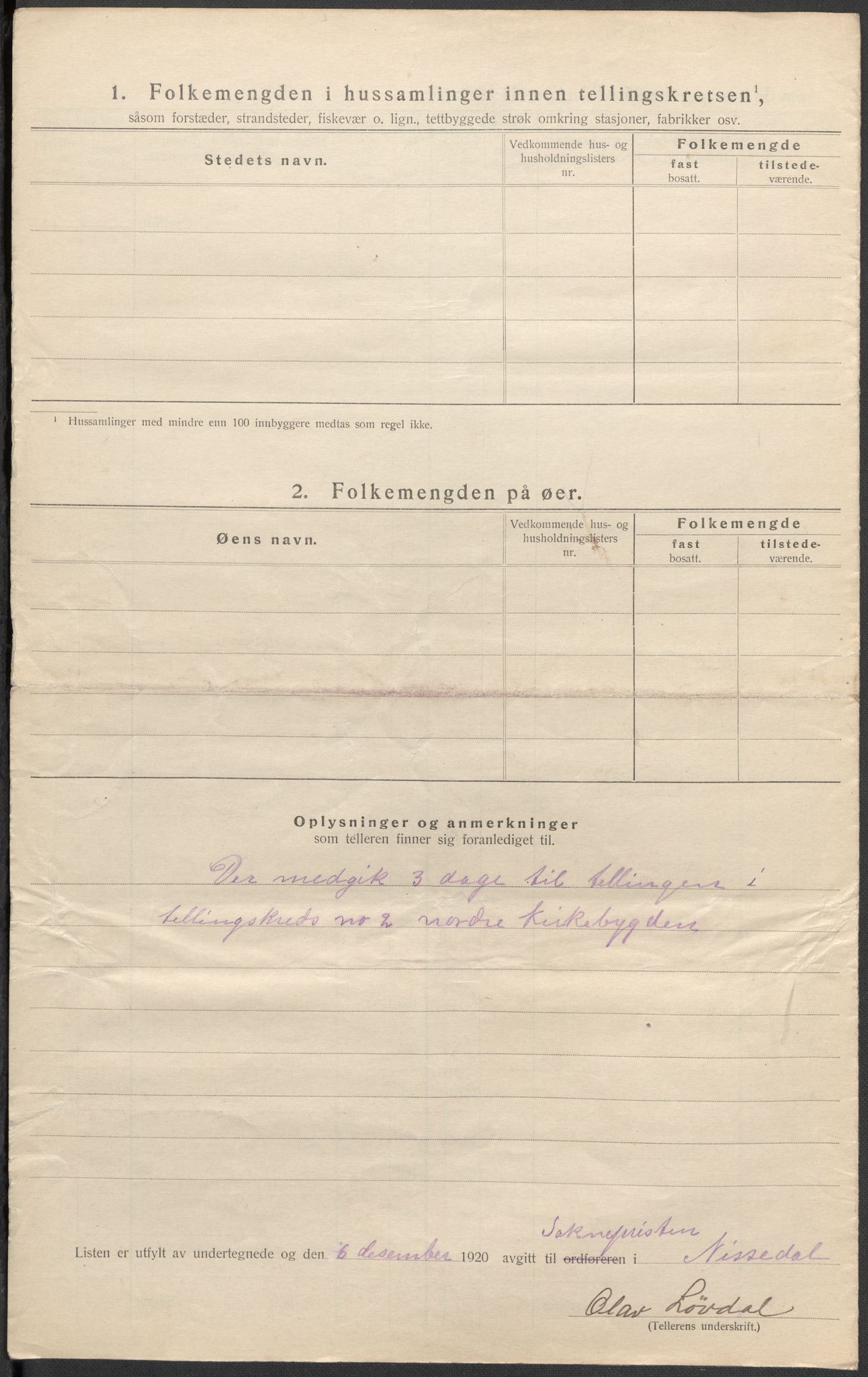 SAKO, 1920 census for Nissedal, 1920, p. 10