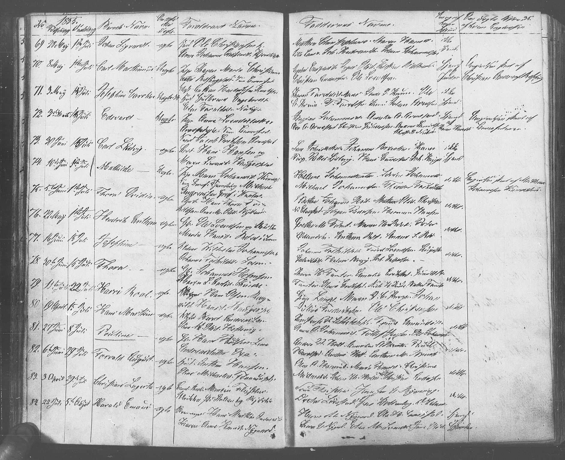 Vestby prestekontor Kirkebøker, AV/SAO-A-10893/F/Fa/L0007: Parish register (official) no. I 7, 1850-1862, p. 35