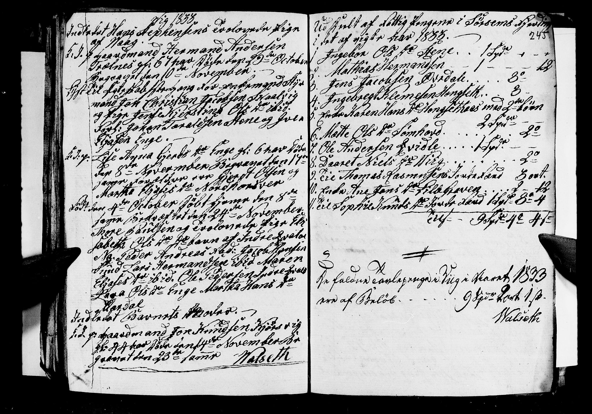 Ministerialprotokoller, klokkerbøker og fødselsregistre - Nordland, SAT/A-1459/812/L0185: Parish register (copy) no. 812C03, 1815-1837, p. 245