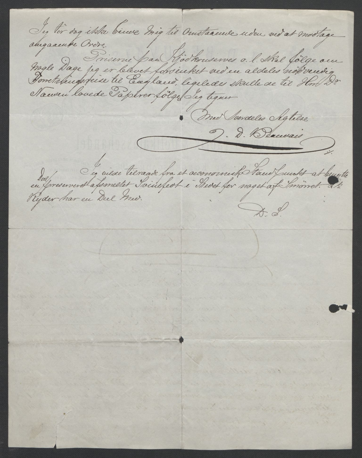 Arbeidskomitéen for Fridtjof Nansens polarekspedisjon, AV/RA-PA-0061/D/L0004: Innk. brev og telegrammer vedr. proviant og utrustning, 1892-1893, p. 40