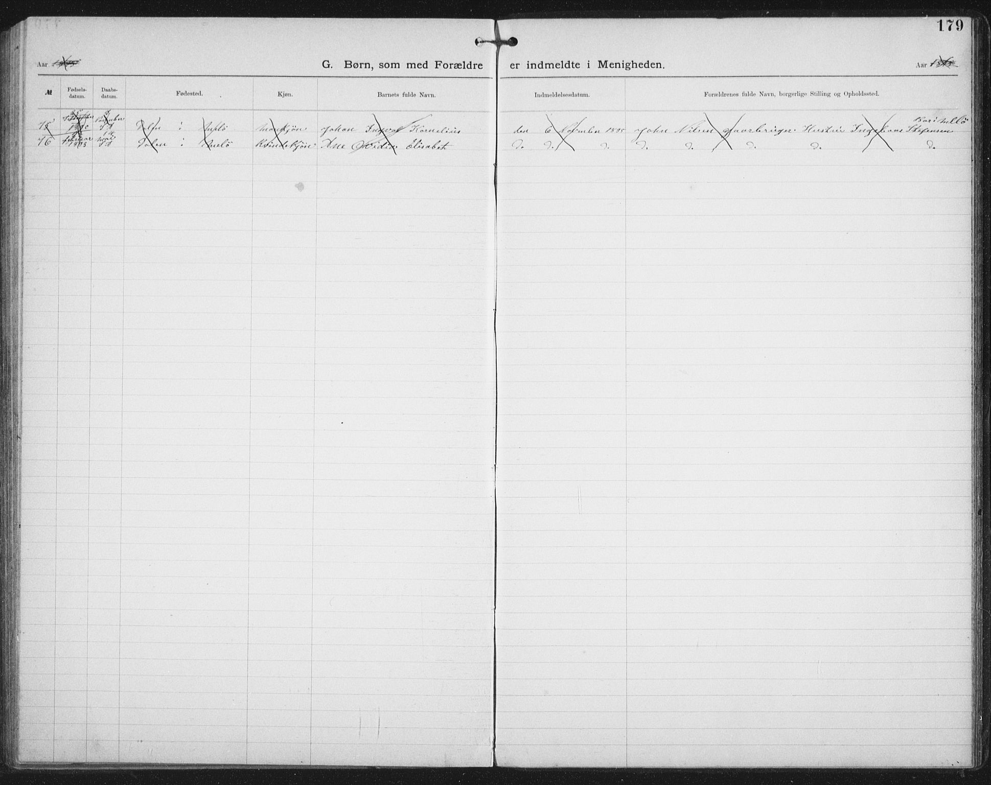 Ministerialprotokoller, klokkerbøker og fødselsregistre - Nordland, AV/SAT-A-1459/881/L1174: Dissenter register no. 881D01, 1891-1933, p. 179