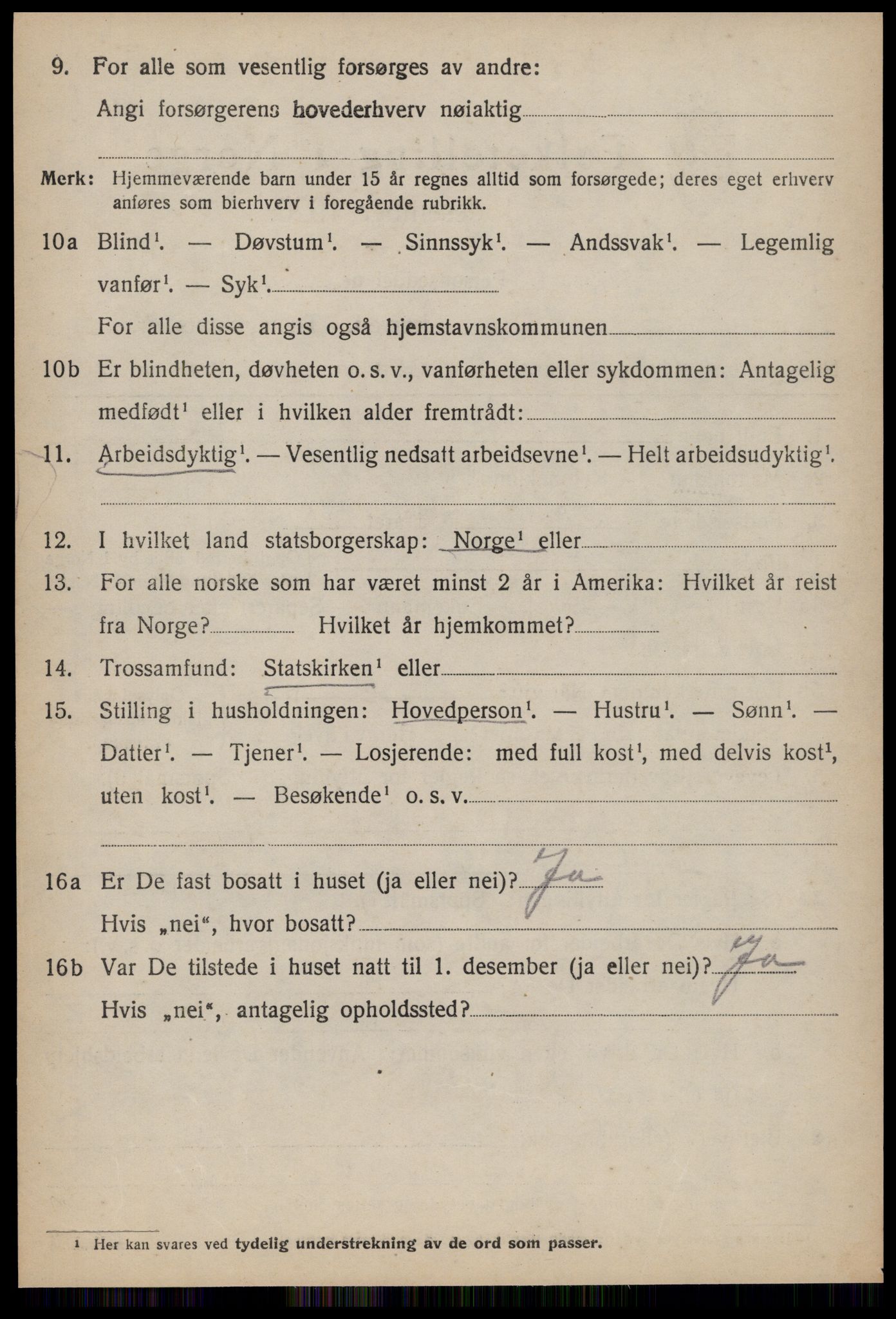 SAT, 1920 census for Vatne, 1920, p. 2679