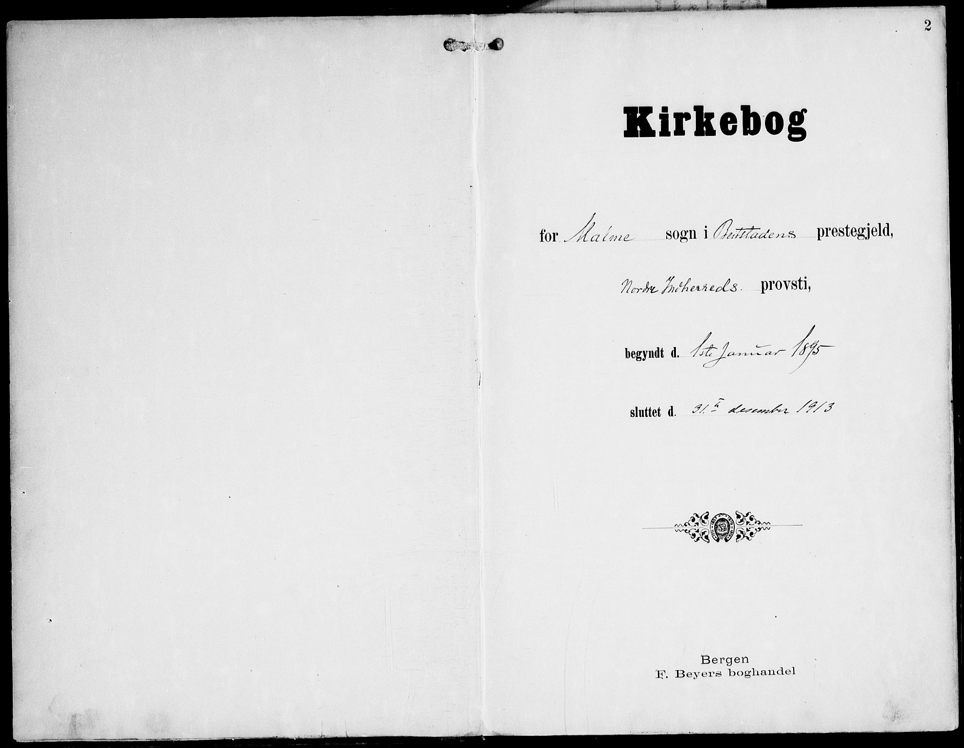 Ministerialprotokoller, klokkerbøker og fødselsregistre - Nord-Trøndelag, SAT/A-1458/745/L0430: Parish register (official) no. 745A02, 1895-1913, p. 2