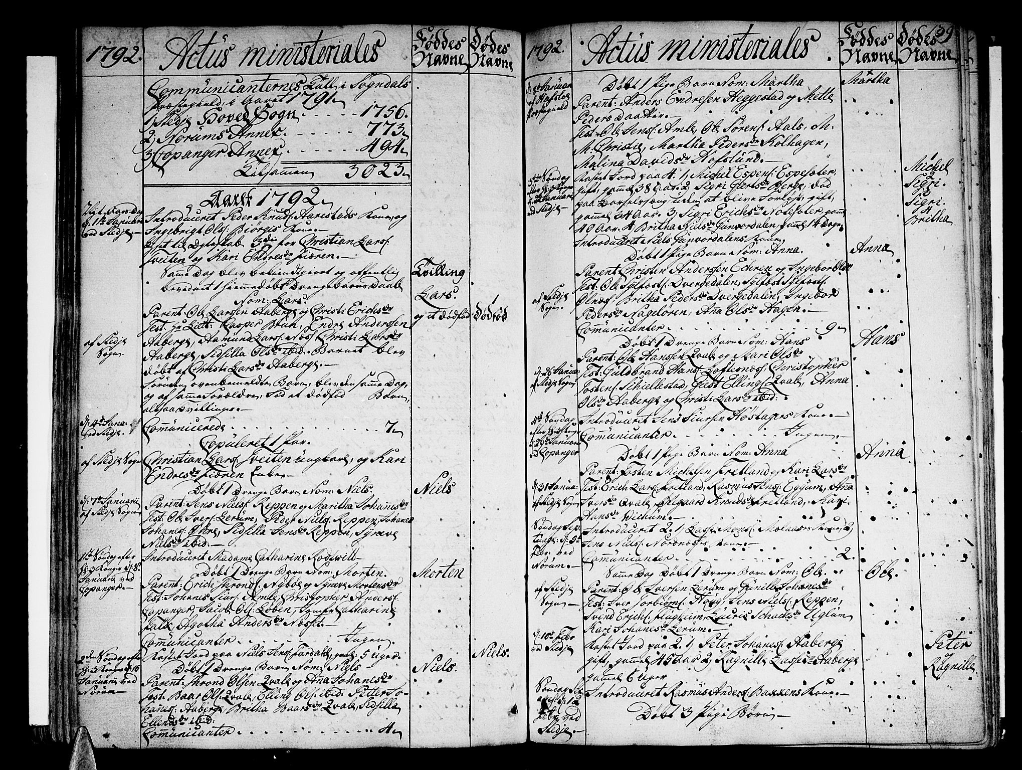 Sogndal sokneprestembete, SAB/A-81301/H/Haa/Haaa/L0007: Parish register (official) no. A 7, 1782-1795, p. 139