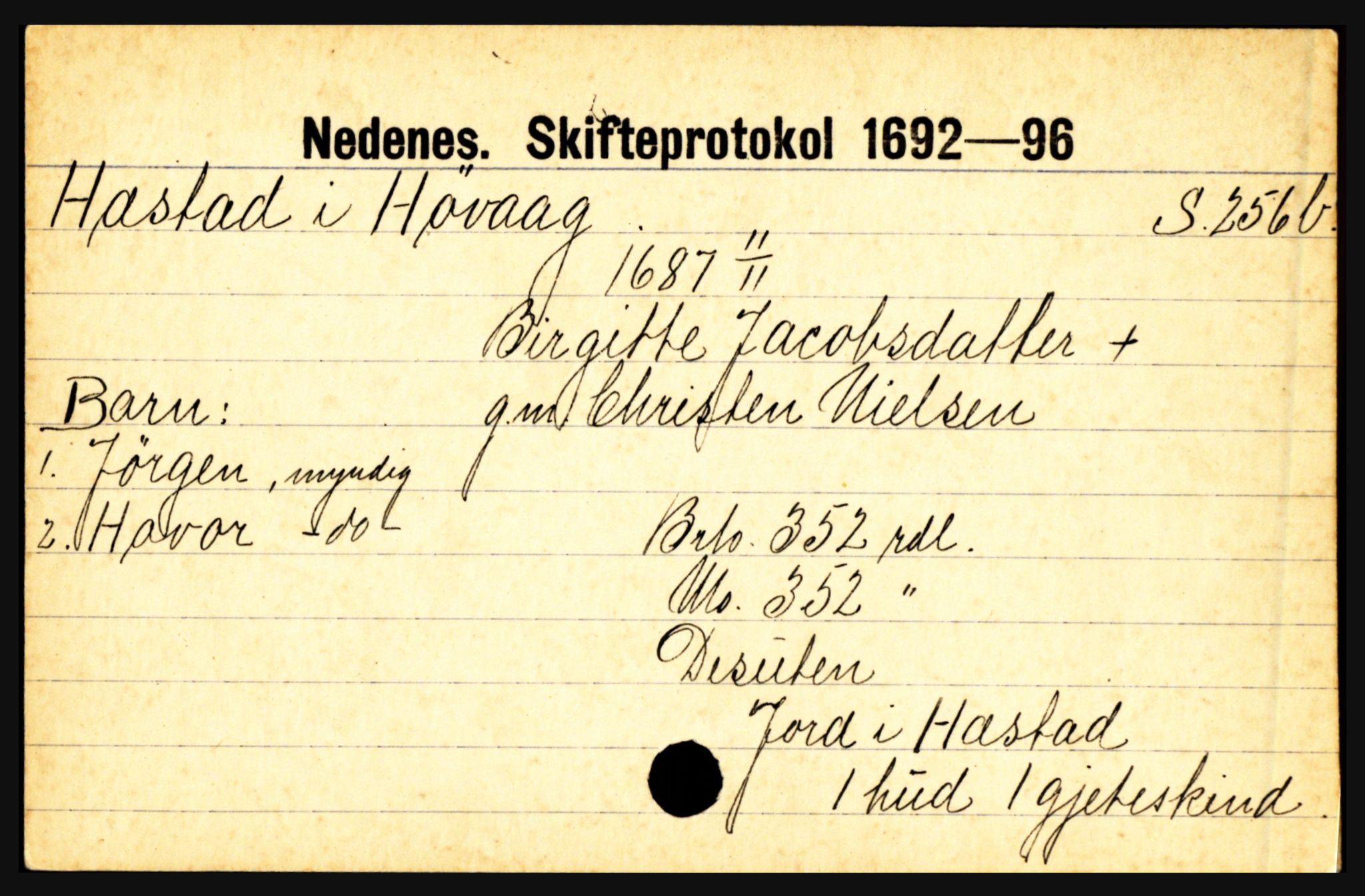 Nedenes sorenskriveri før 1824, AV/SAK-1221-0007/H, p. 13345