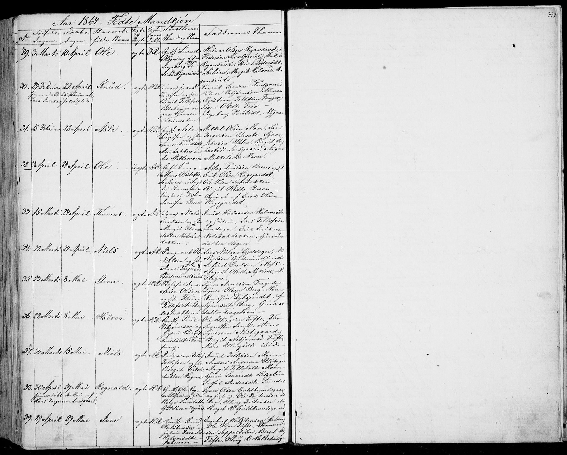 Ål kirkebøker, AV/SAKO-A-249/F/Fa/L0006: Parish register (official) no. I 6, 1849-1864, p. 327