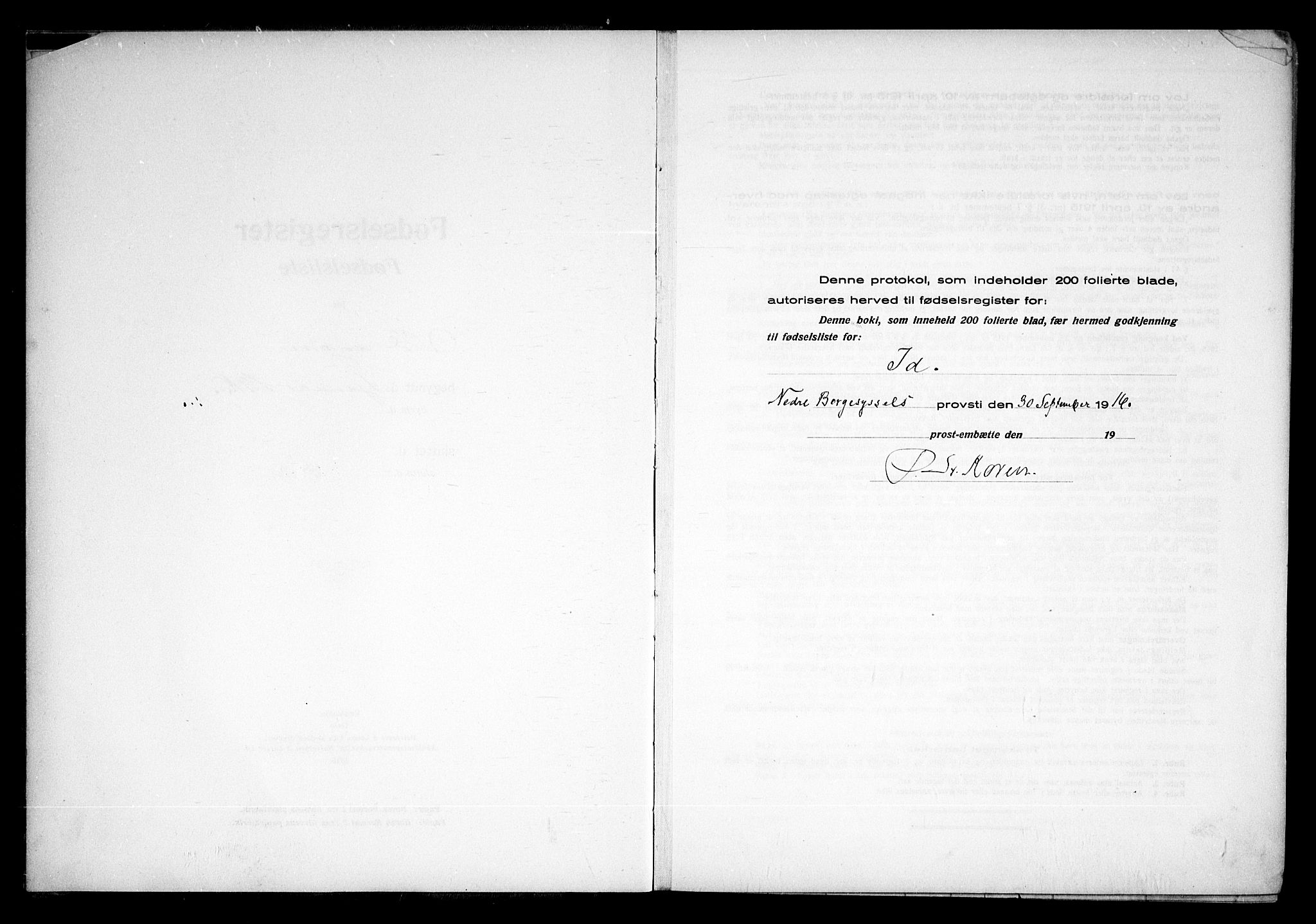 Idd prestekontor Kirkebøker, AV/SAO-A-10911/J/Ja/L0001: Birth register no. I 1, 1916-1937