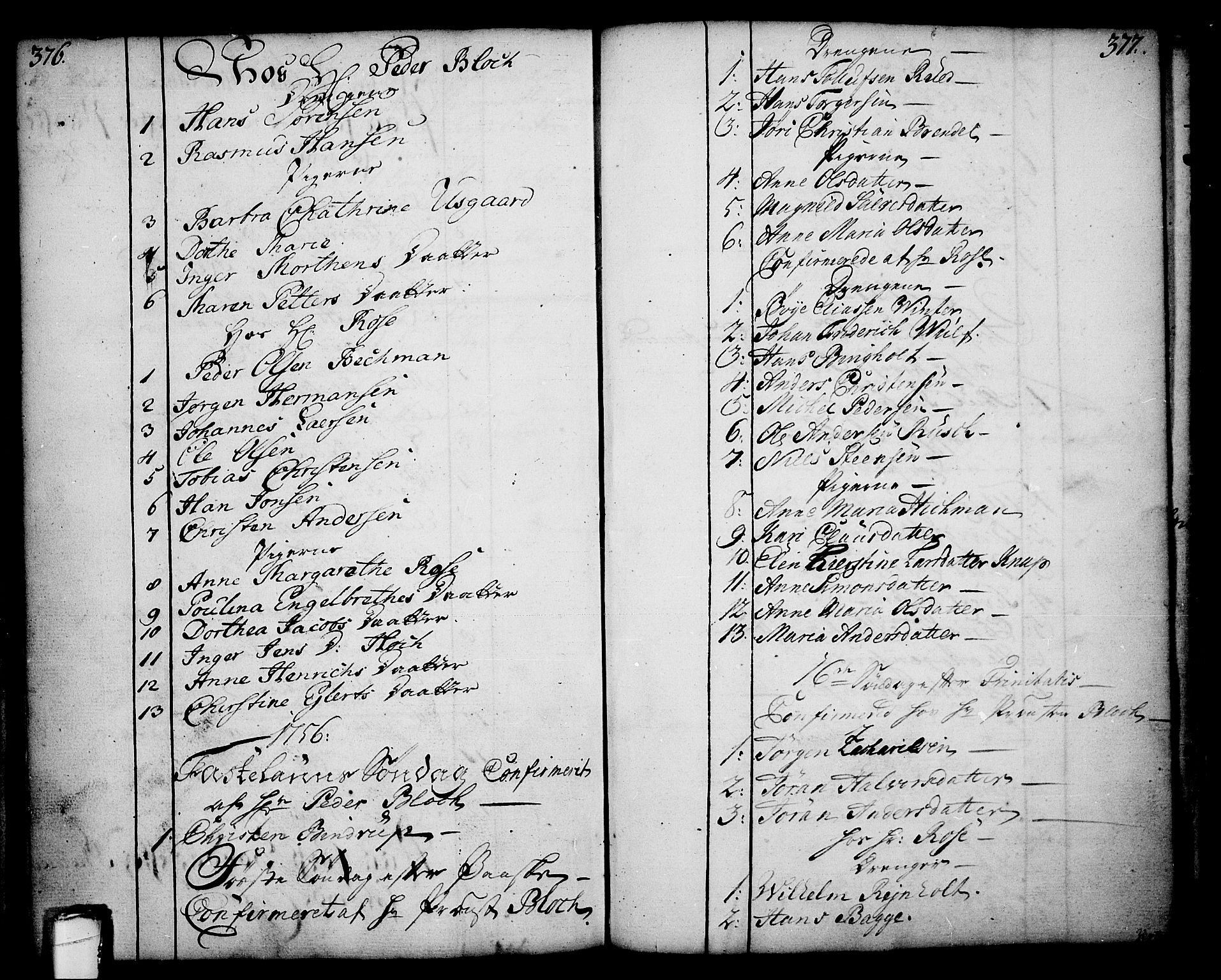 Skien kirkebøker, SAKO/A-302/F/Fa/L0003: Parish register (official) no. 3, 1755-1791, p. 376-377
