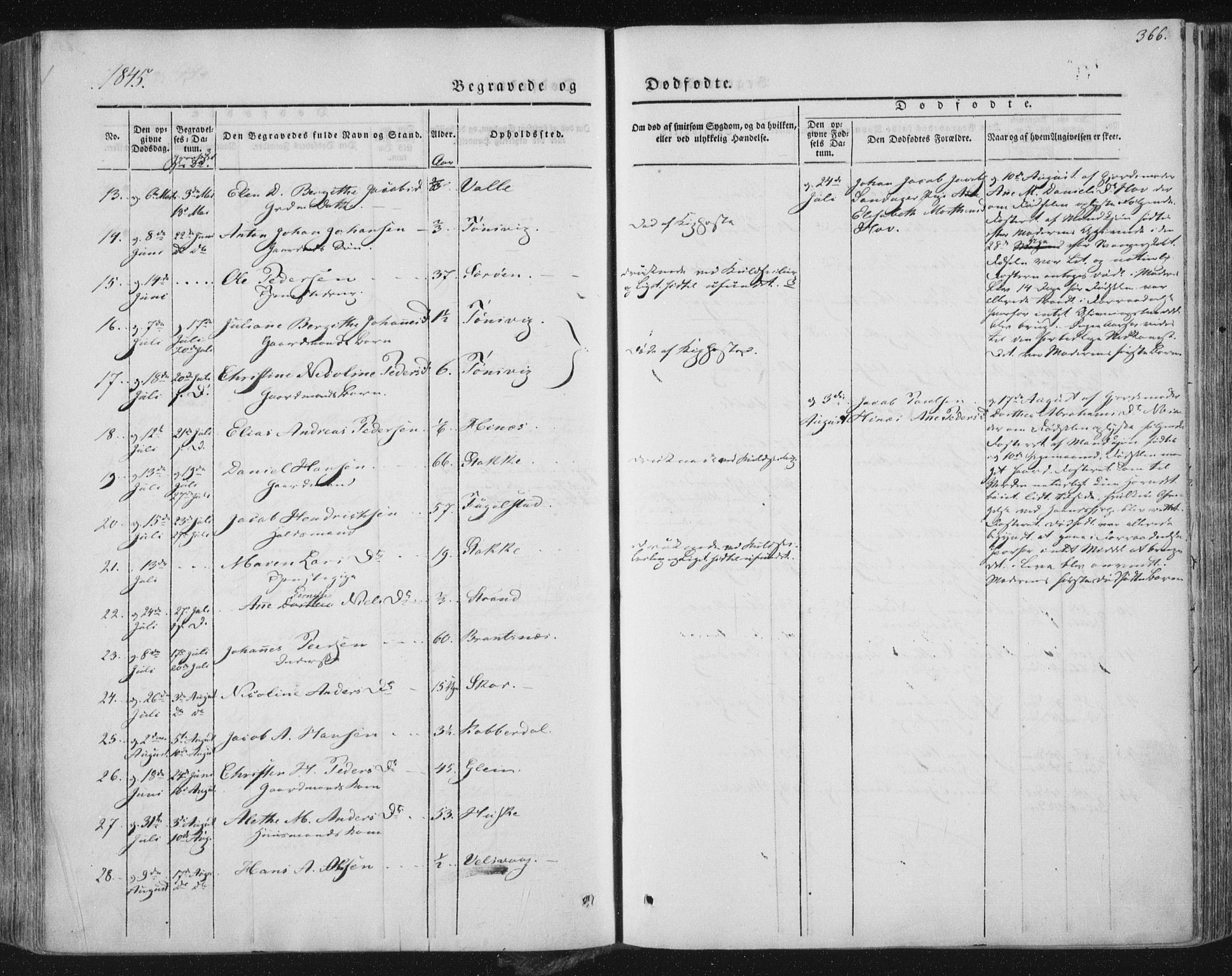 Ministerialprotokoller, klokkerbøker og fødselsregistre - Nordland, AV/SAT-A-1459/838/L0549: Parish register (official) no. 838A07, 1840-1854, p. 366