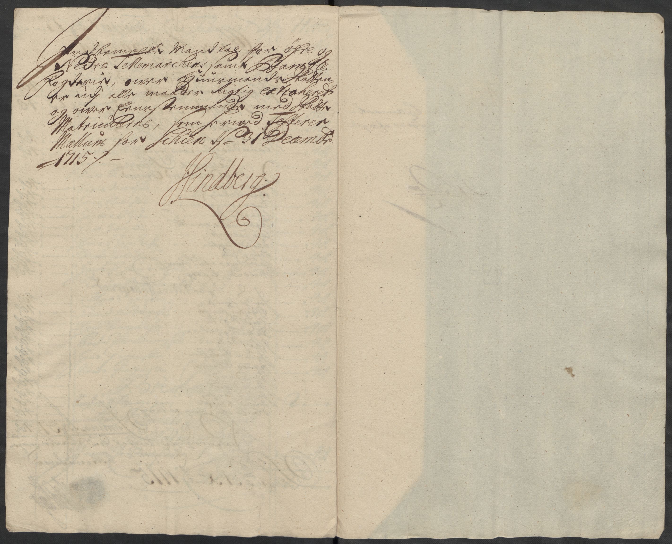 Rentekammeret inntil 1814, Reviderte regnskaper, Fogderegnskap, AV/RA-EA-4092/R36/L2127: Fogderegnskap Øvre og Nedre Telemark og Bamble, 1715, p. 100