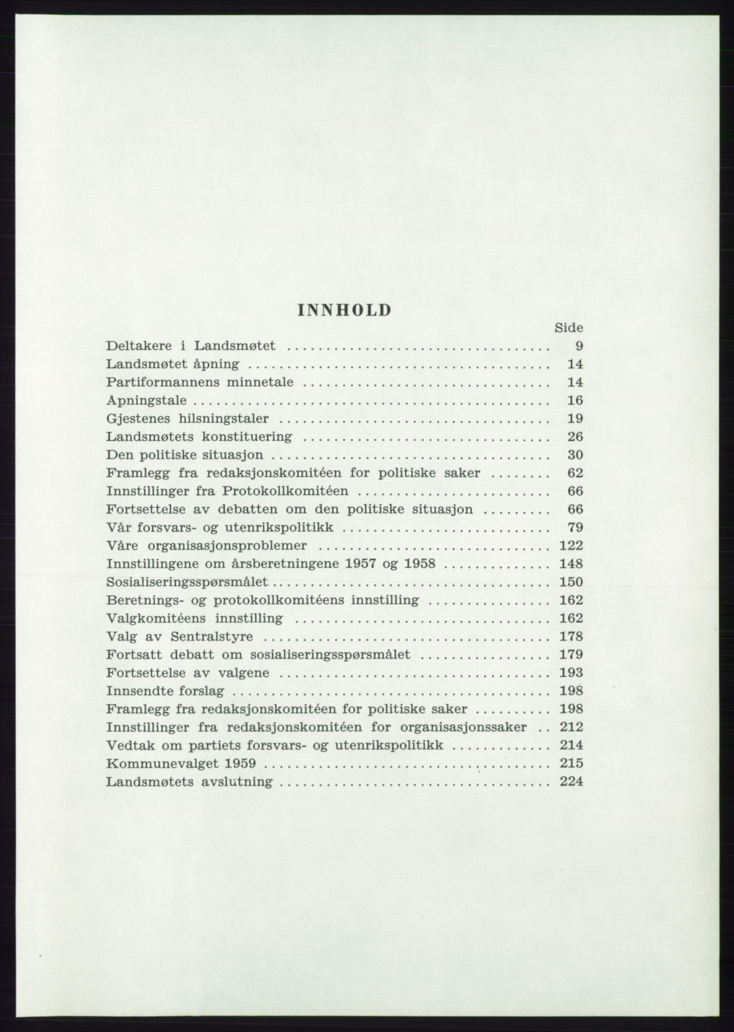 Det norske Arbeiderparti - publikasjoner, AAB/-/-/-: Protokoll over forhandlingene på det 37. ordinære landsmøte 7.-9. mai 1959 i Oslo, 1959