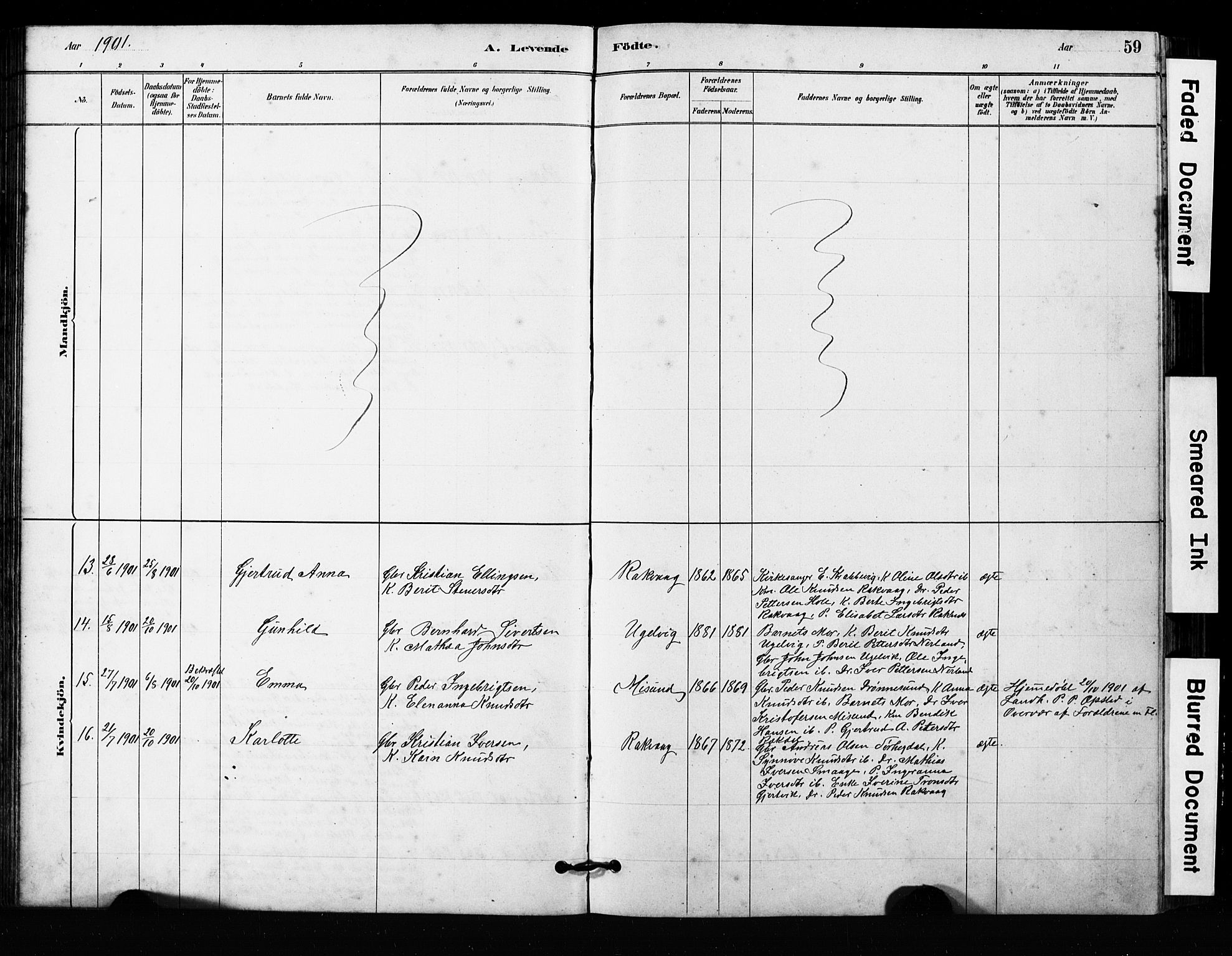 Ministerialprotokoller, klokkerbøker og fødselsregistre - Møre og Romsdal, AV/SAT-A-1454/563/L0737: Parish register (copy) no. 563C01, 1878-1916, p. 59