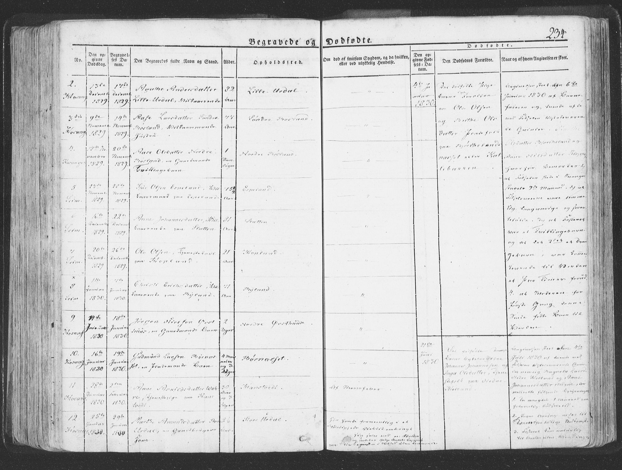 Hosanger sokneprestembete, AV/SAB-A-75801/H/Haa: Parish register (official) no. A 6, 1824-1835, p. 234