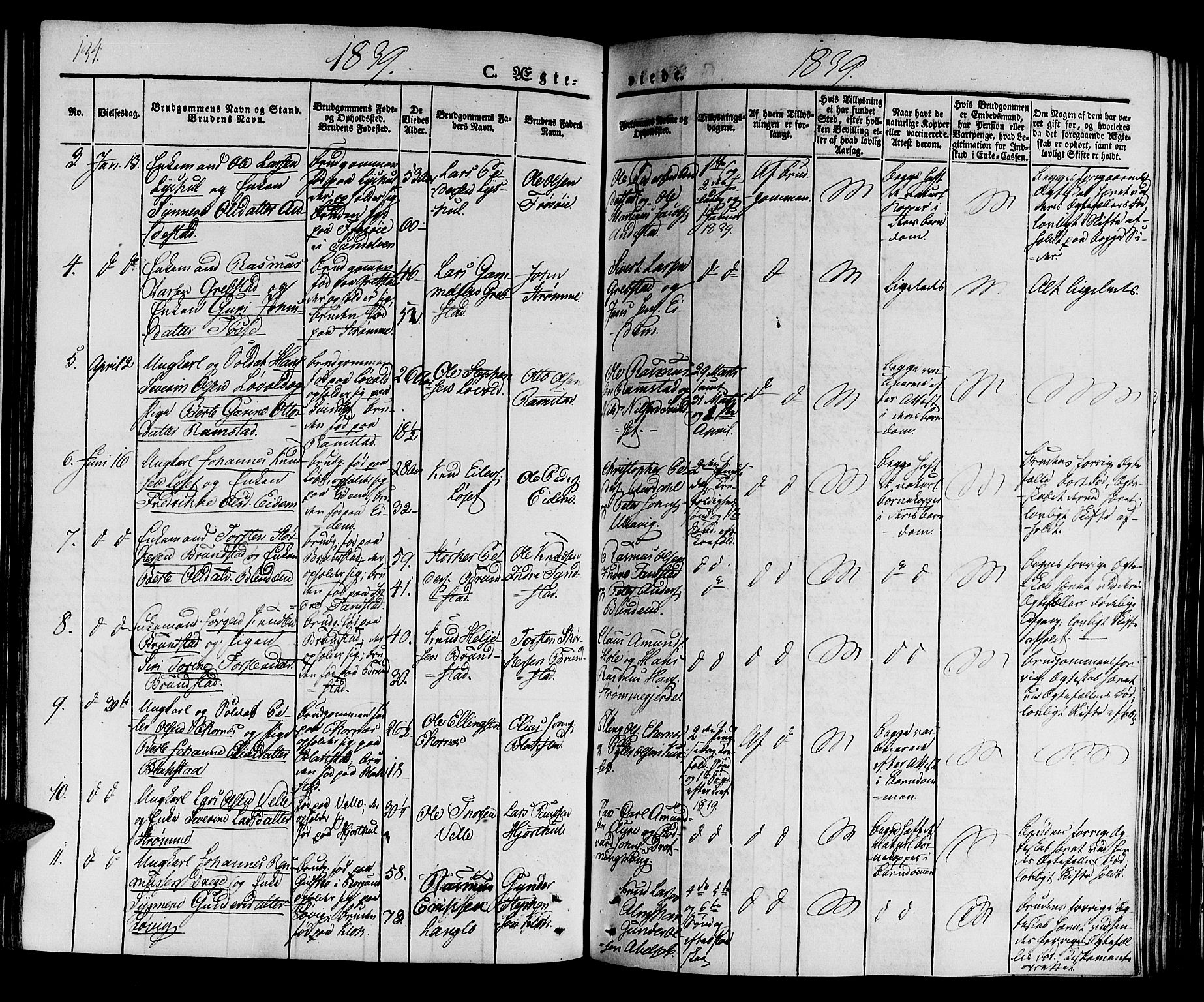 Ministerialprotokoller, klokkerbøker og fødselsregistre - Møre og Romsdal, SAT/A-1454/522/L0311: Parish register (official) no. 522A06, 1832-1842, p. 134