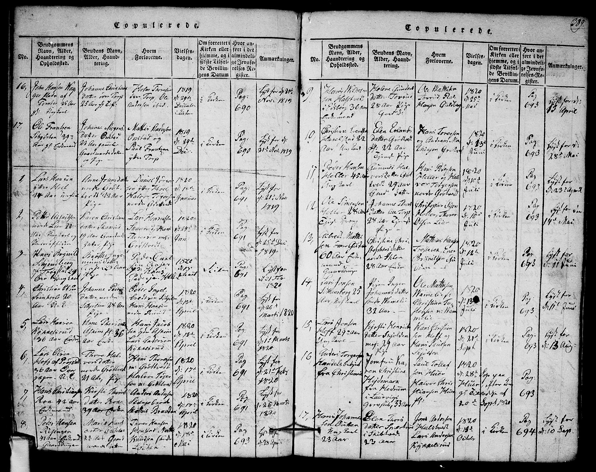 Askim prestekontor Kirkebøker, SAO/A-10900/G/Ga/L0001: Parish register (copy) no. 1, 1817-1846, p. 388-389