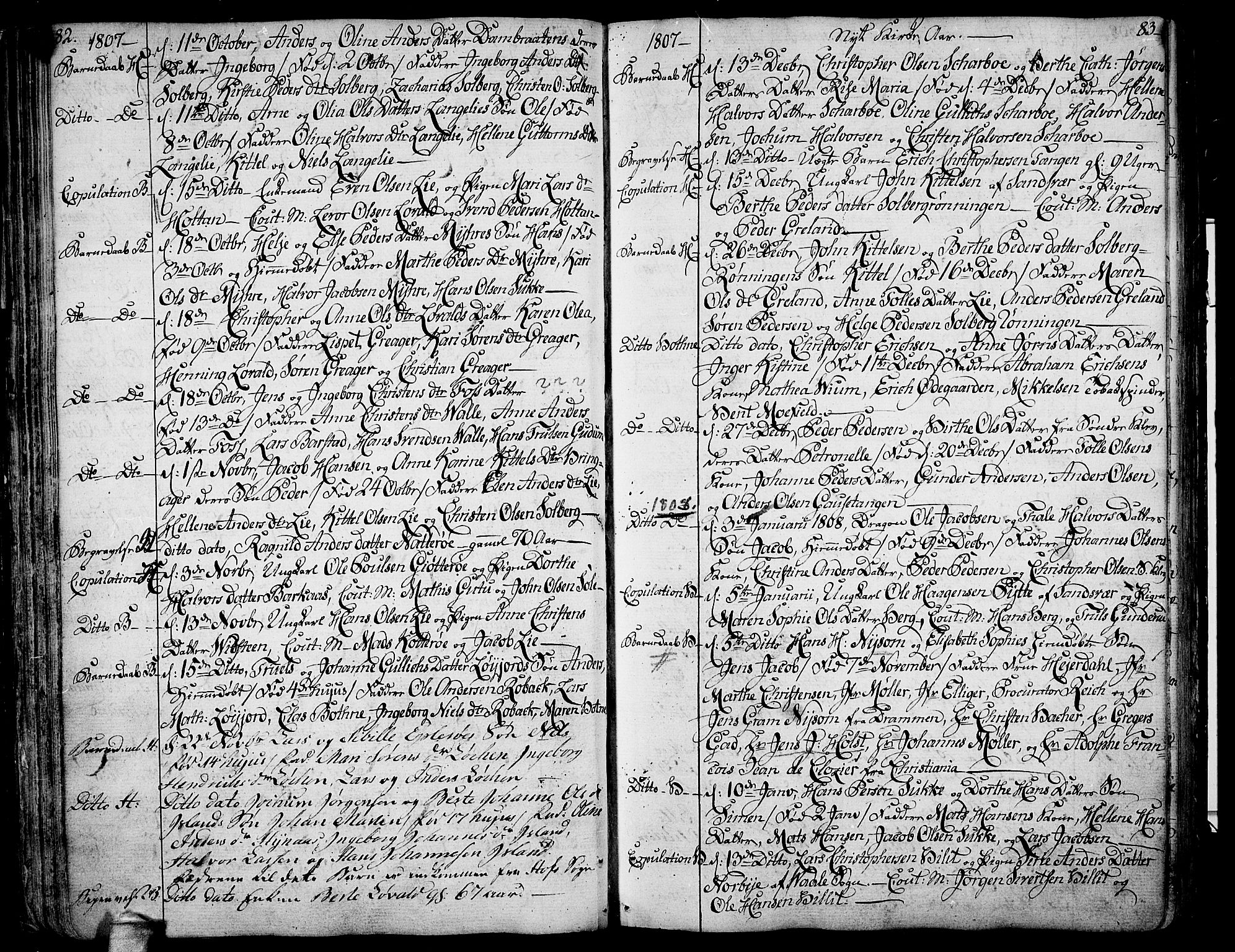 Botne kirkebøker, SAKO/A-340/F/Fa/L0003: Parish register (official) no. I 3 /1, 1792-1844, p. 82-83