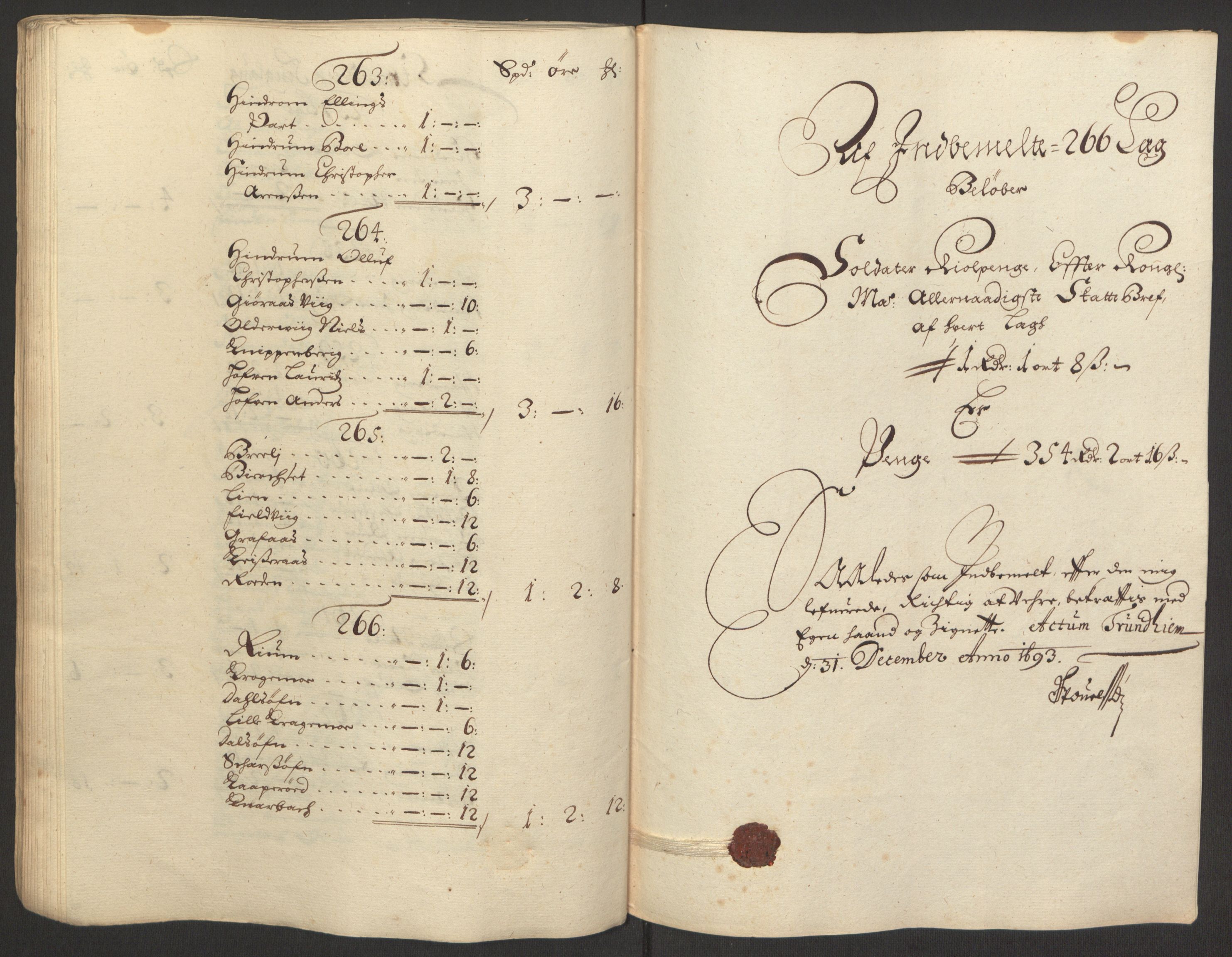 Rentekammeret inntil 1814, Reviderte regnskaper, Fogderegnskap, RA/EA-4092/R62/L4186: Fogderegnskap Stjørdal og Verdal, 1693-1694, p. 75