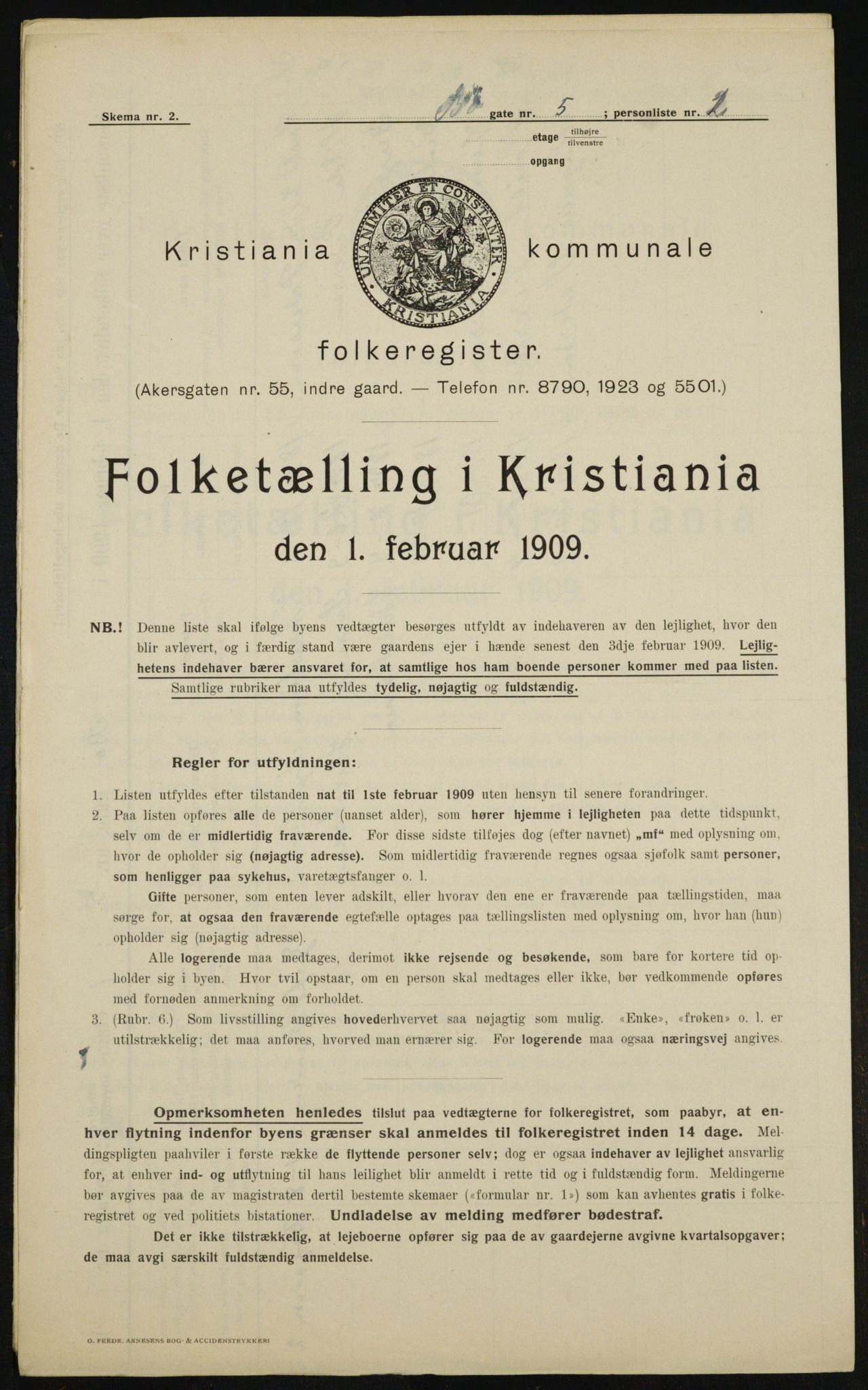 OBA, Municipal Census 1909 for Kristiania, 1909, p. 10020