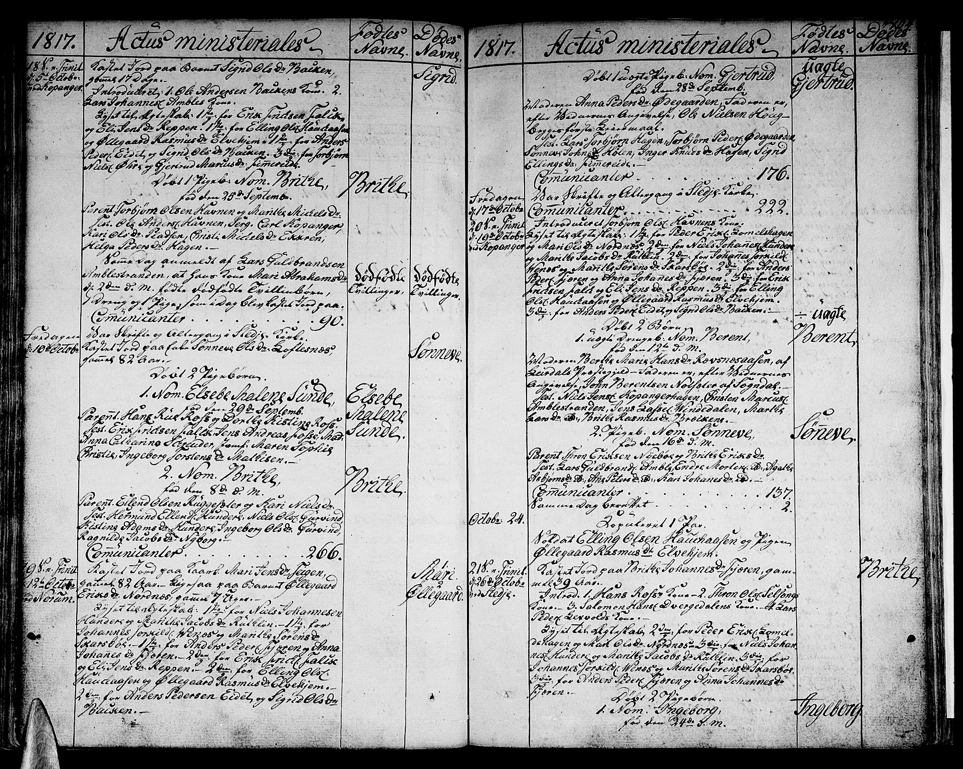 Sogndal sokneprestembete, AV/SAB-A-81301/H/Haa/Haaa/L0009: Parish register (official) no. A 9, 1809-1821, p. 104