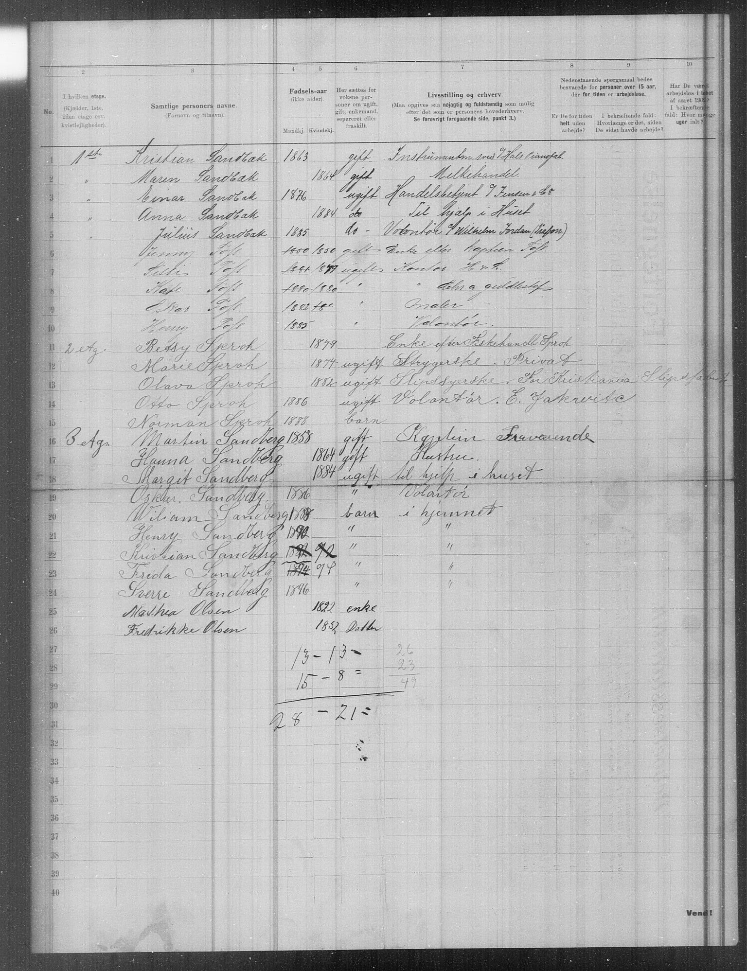 OBA, Municipal Census 1902 for Kristiania, 1902, p. 18275