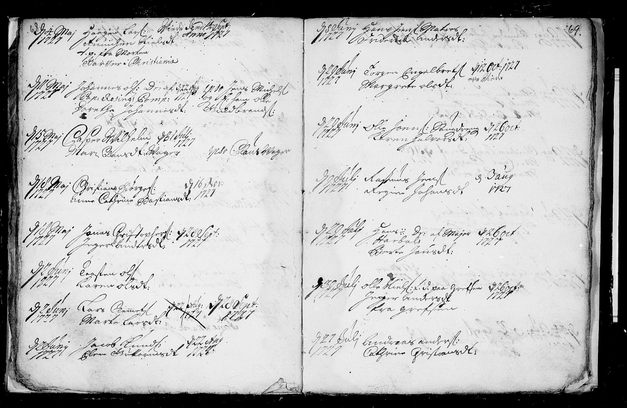 Aker prestekontor kirkebøker, AV/SAO-A-10861/F/L0003: Parish register (official) no. 3, 1723-1731, p. 68-69