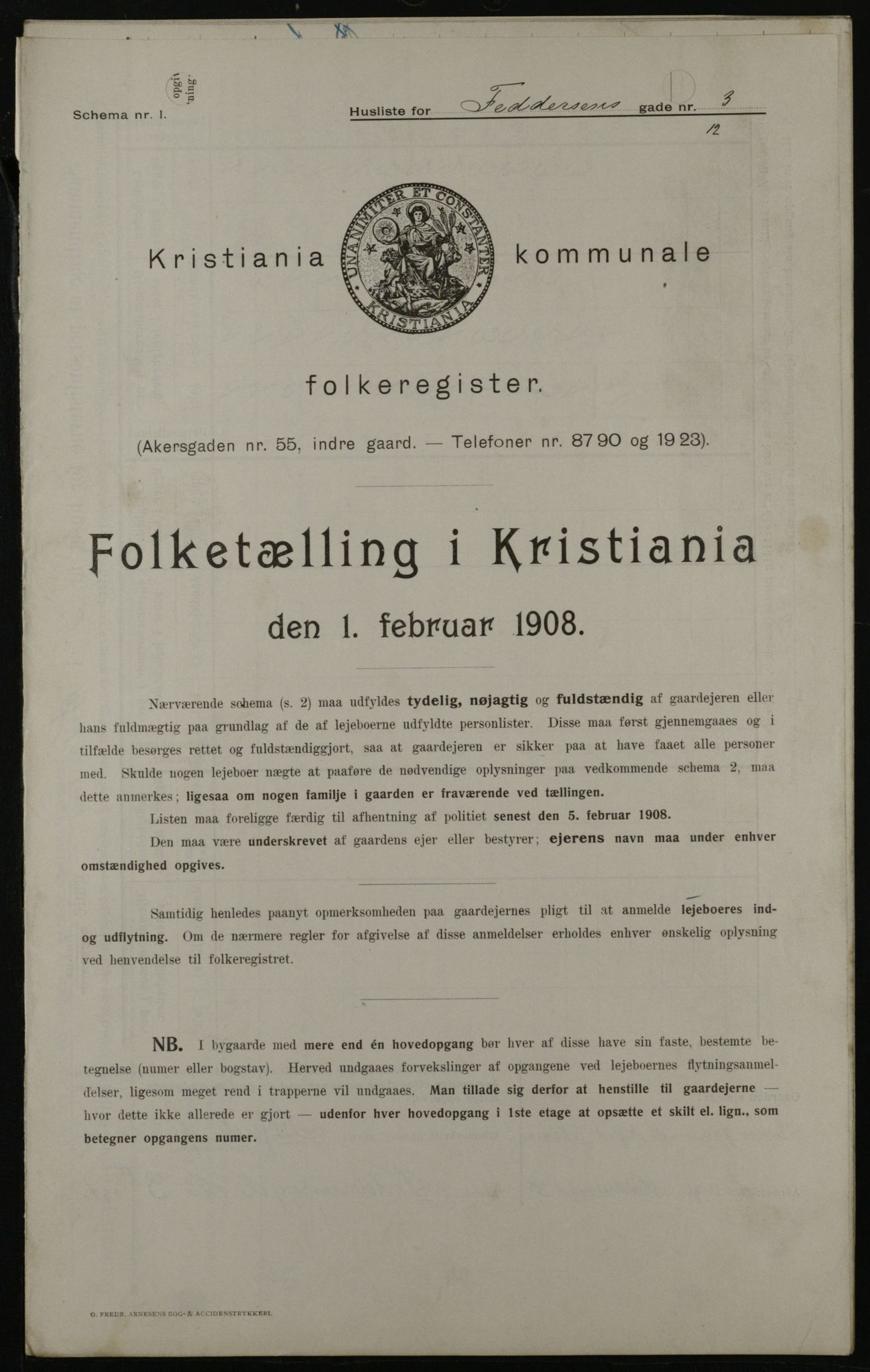 OBA, Municipal Census 1908 for Kristiania, 1908, p. 21826