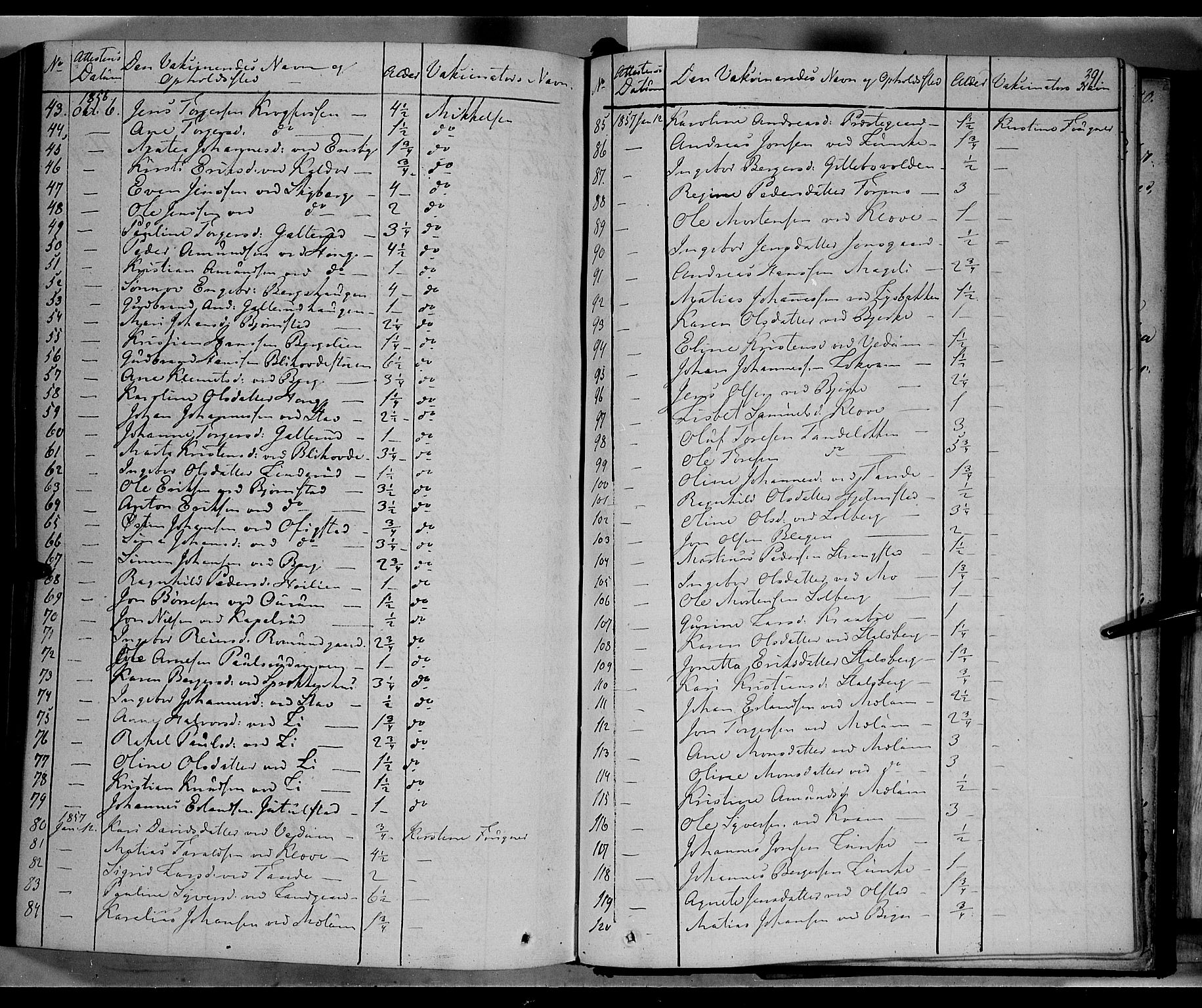 Øyer prestekontor, AV/SAH-PREST-084/H/Ha/Haa/L0005: Parish register (official) no. 5, 1842-1857, p. 391