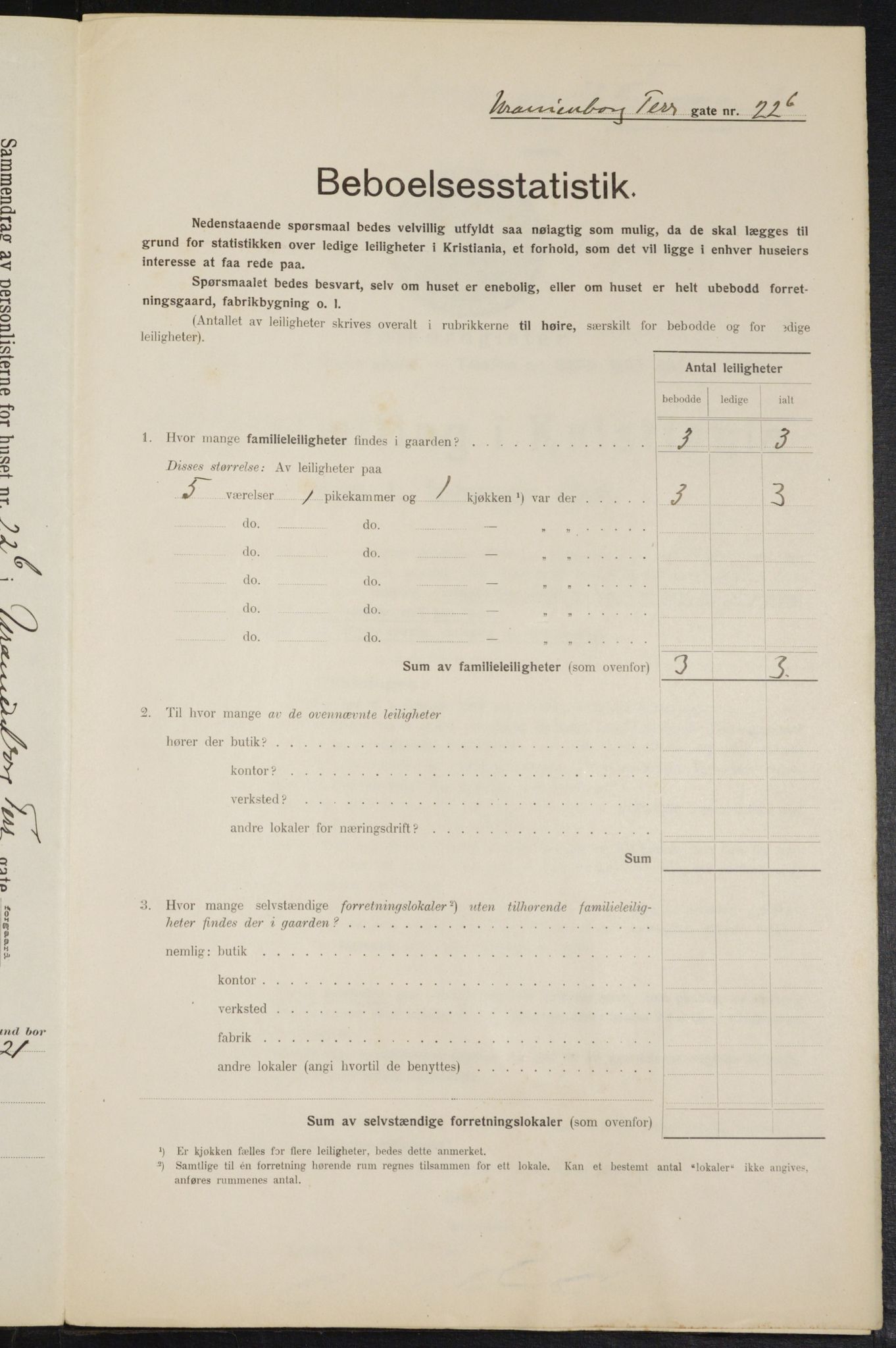 OBA, Municipal Census 1914 for Kristiania, 1914, p. 121359