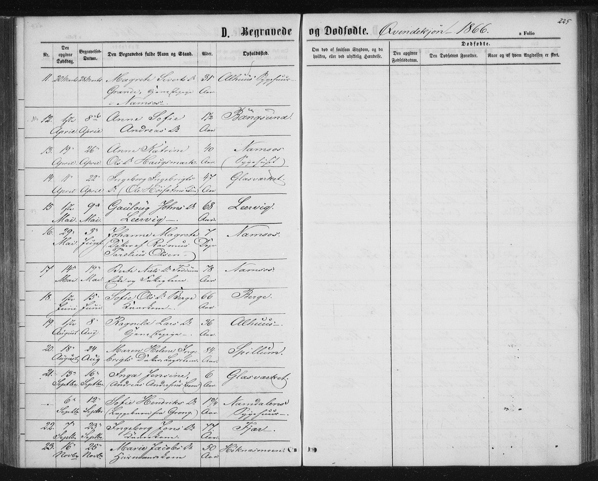 Ministerialprotokoller, klokkerbøker og fødselsregistre - Nord-Trøndelag, SAT/A-1458/768/L0570: Parish register (official) no. 768A05, 1865-1874, p. 225
