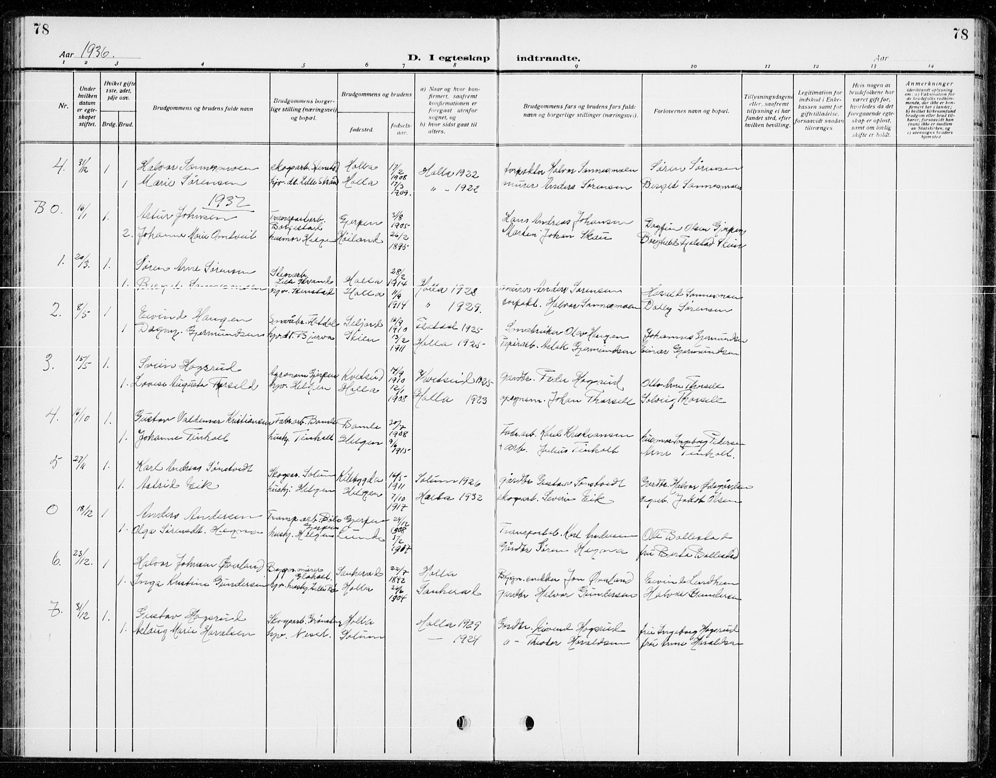 Holla kirkebøker, AV/SAKO-A-272/G/Gb/L0003: Parish register (copy) no. II 3, 1914-1941, p. 78