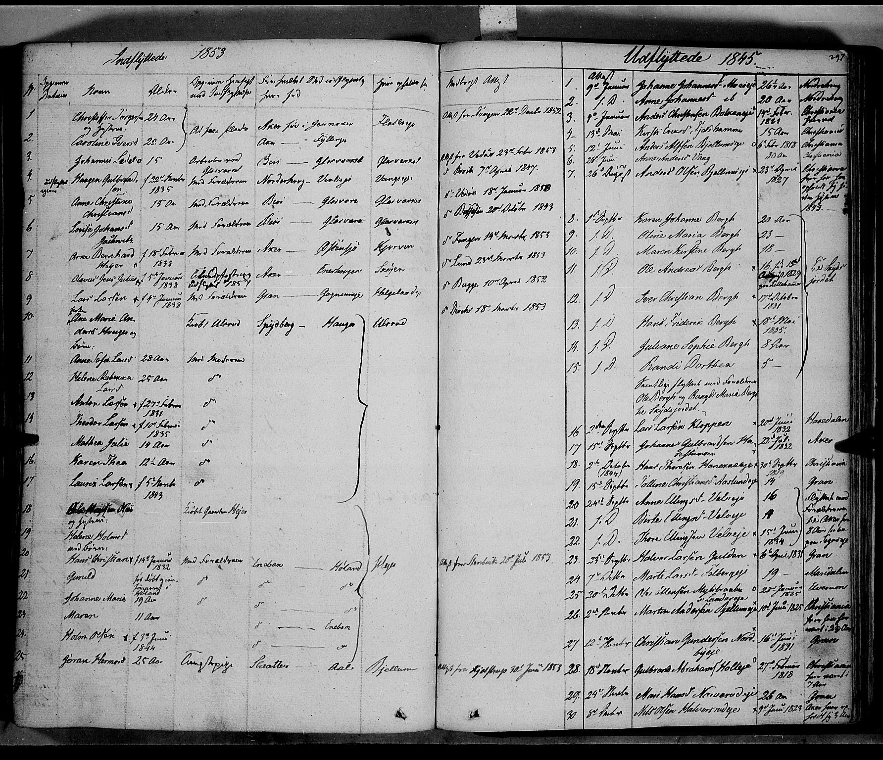 Jevnaker prestekontor, SAH/PREST-116/H/Ha/Haa/L0006: Parish register (official) no. 6, 1837-1857, p. 297