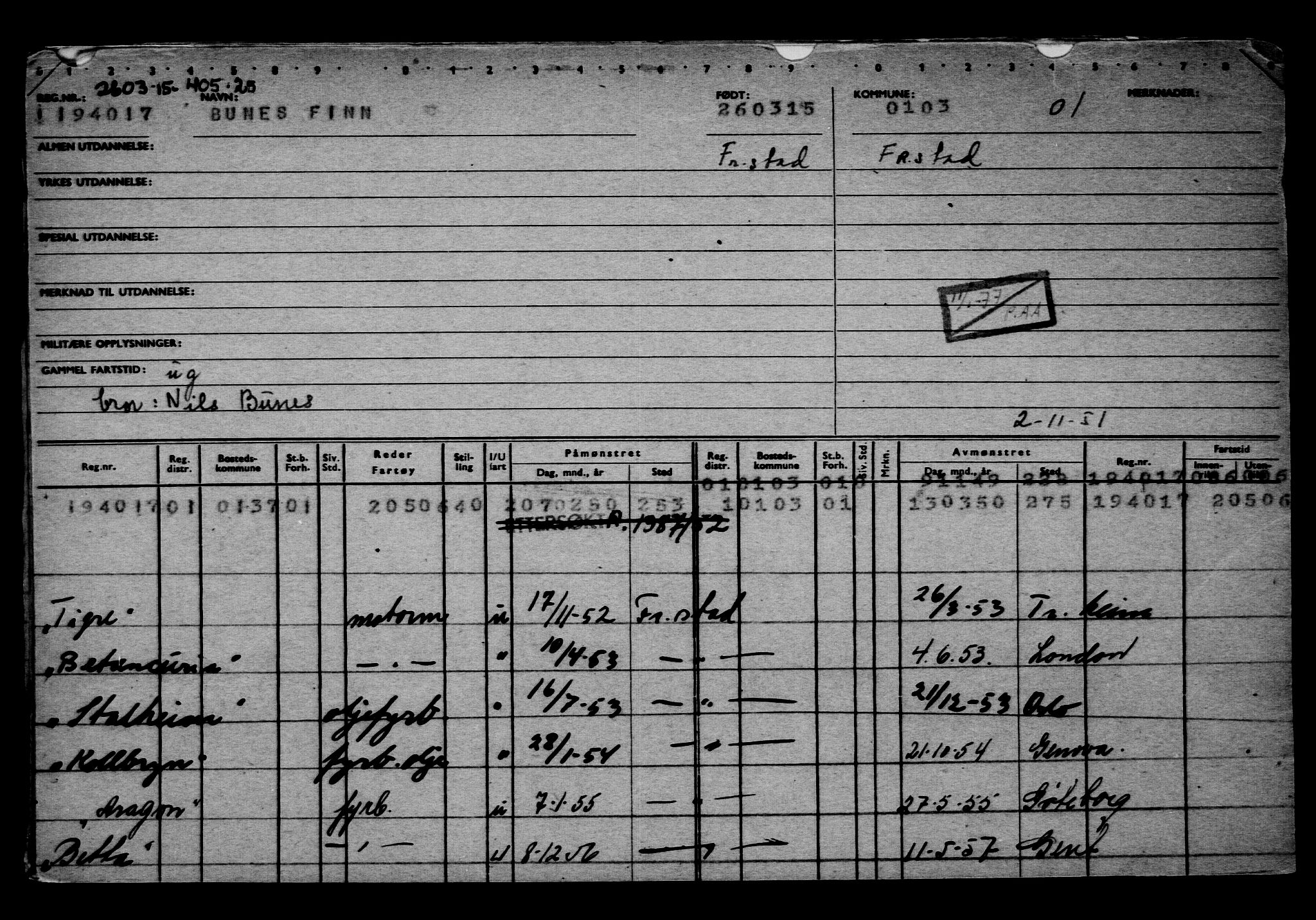 Direktoratet for sjømenn, RA/S-3545/G/Gb/L0128: Hovedkort, 1915, p. 451