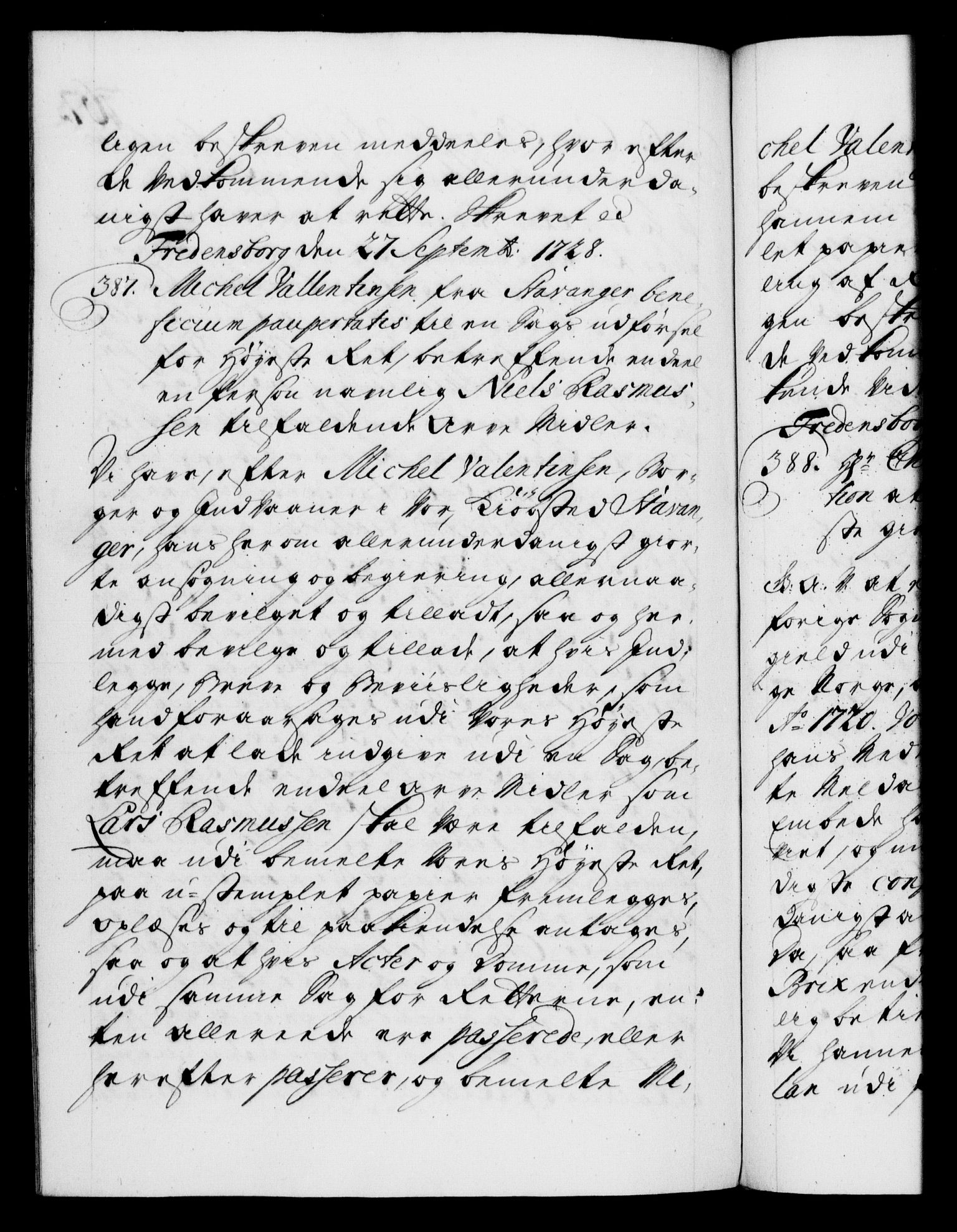 Danske Kanselli 1572-1799, AV/RA-EA-3023/F/Fc/Fca/Fcaa/L0025: Norske registre, 1726-1728, p. 767b